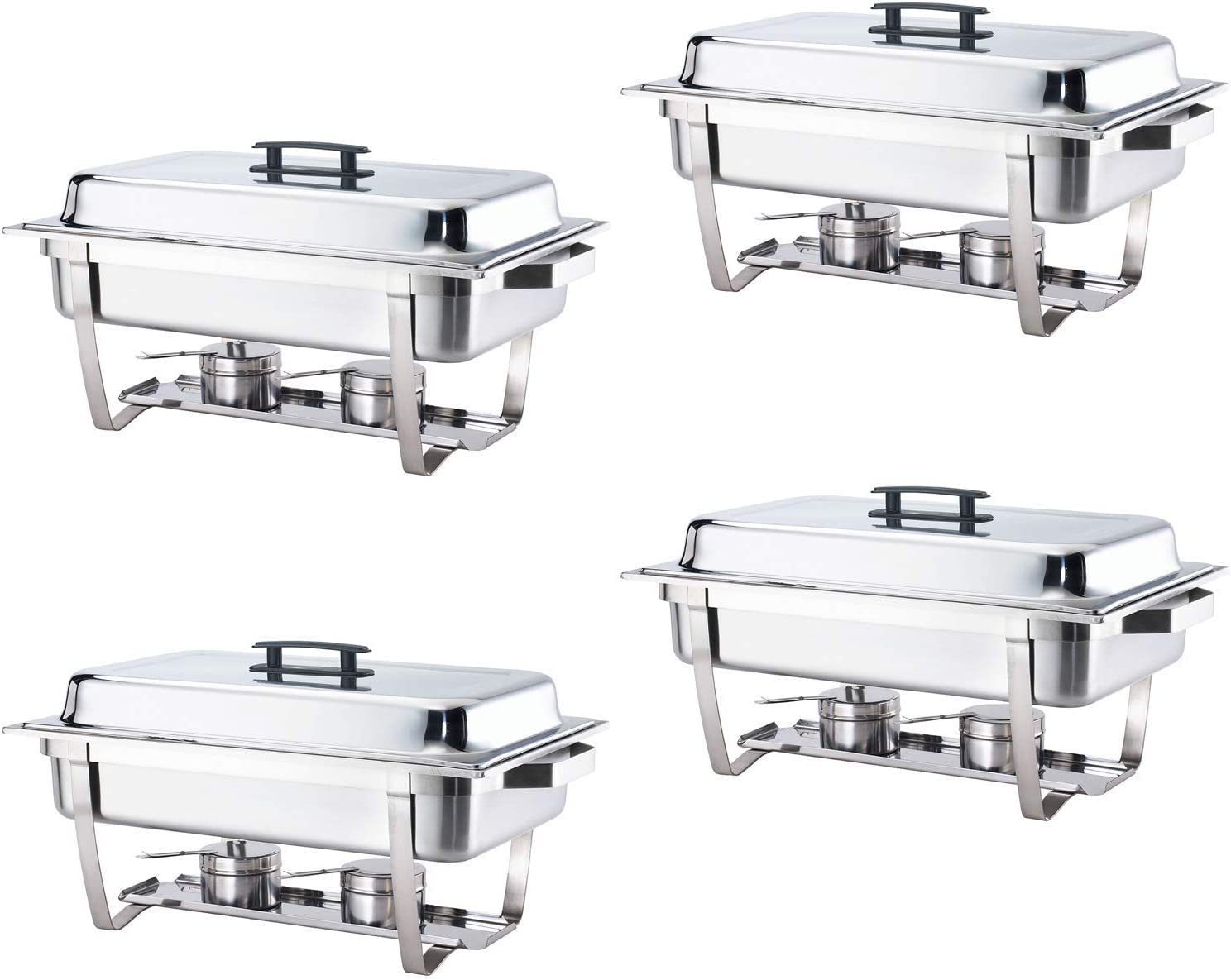 ALPHA LIVING 70014-BLK Chafing Dish Set, 8 QT, Black Handle