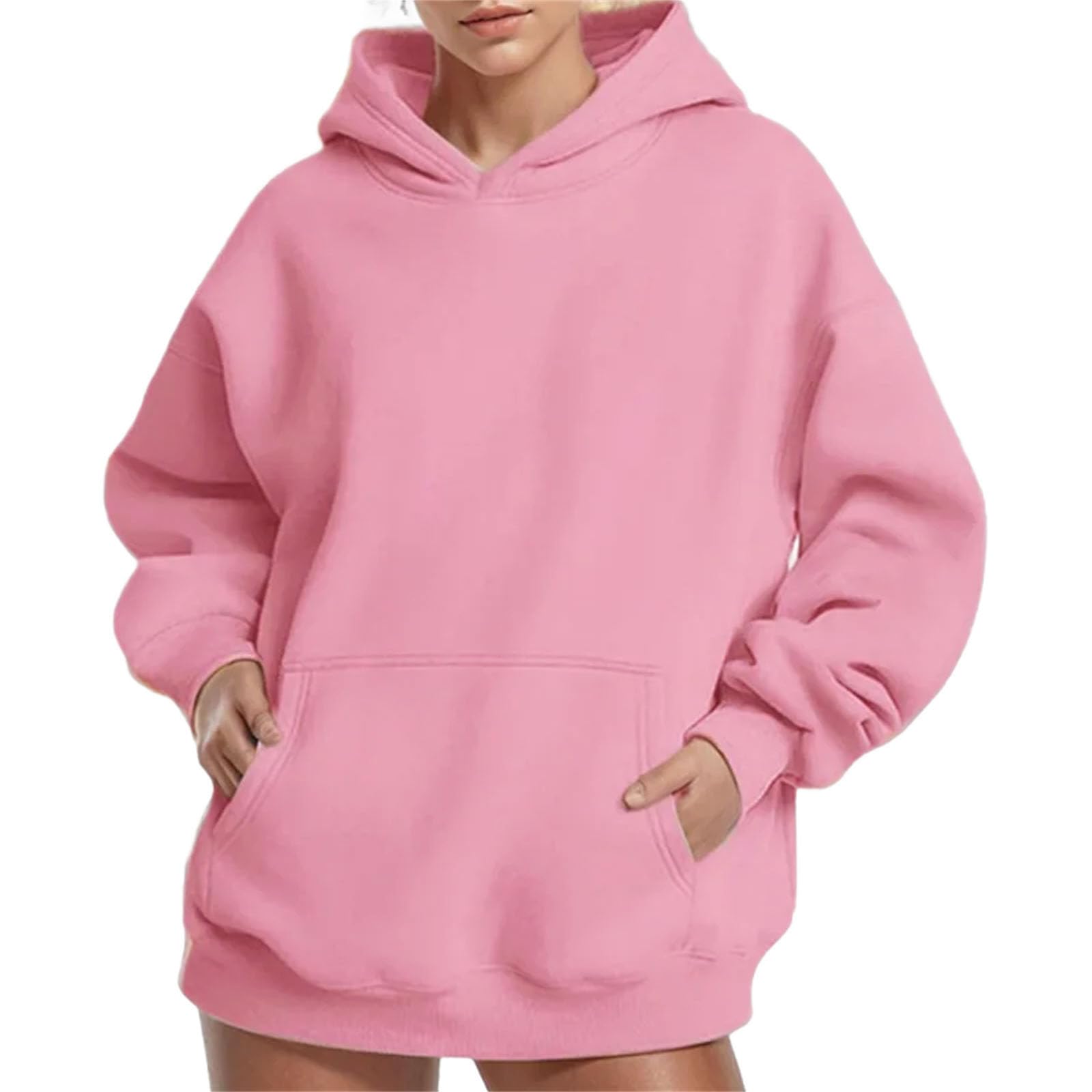 Donne di grandi dimensioni felpe con cappuccio felpe a maniche lunghe maglione maglione abbigliamento invernale con tasche