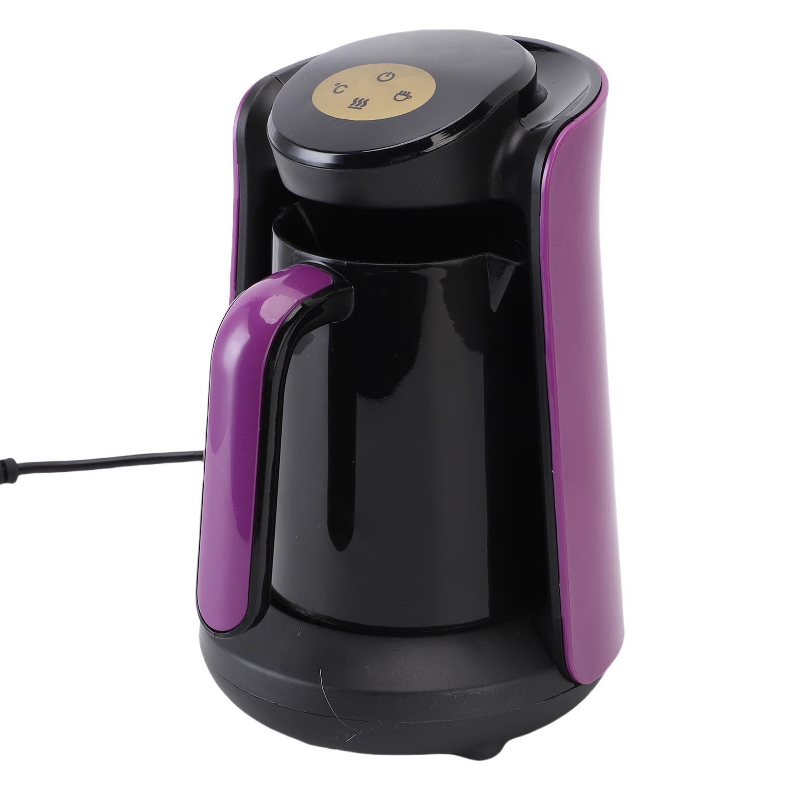 Mumusuki Türkische Kaffeemaschine, 400 W 6 Tassen Elektrische Türkische Kaffeemaschine mit Trockenem Kochen, Überhitzungsschutz und Anti -Überlauf -System für Kaffeee Heiße Getränke (EU-Stecker)