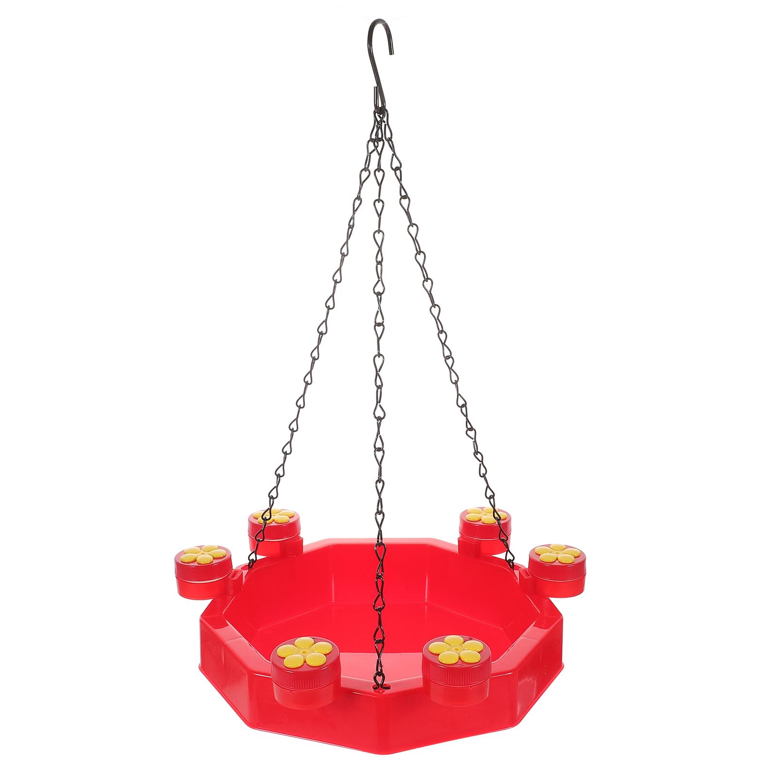 Mangeoire suspendue en alliage d'aluminium rouge pour oiseaux