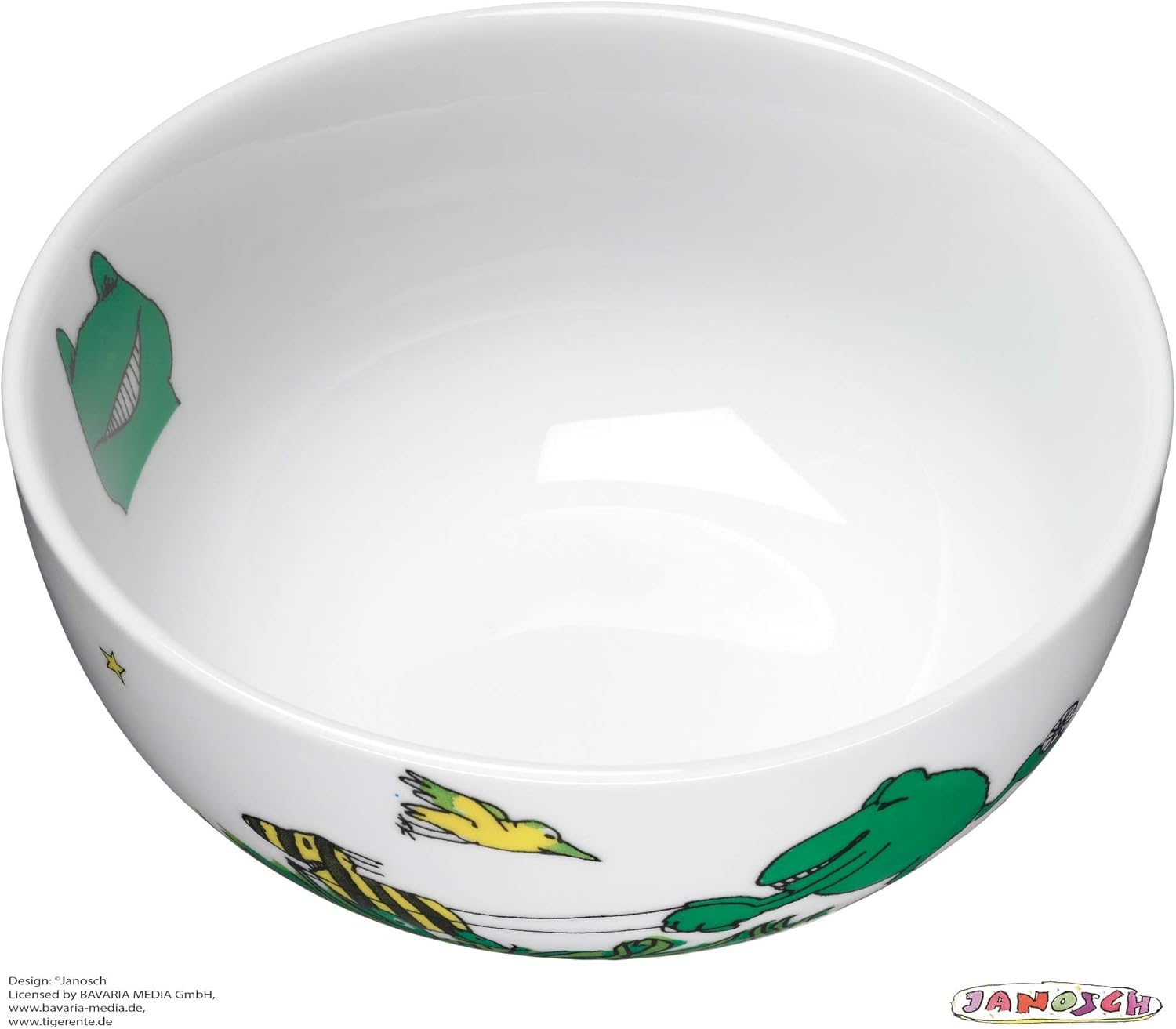 WMF Kindergeschirr Set Janosch Kindergeschirr Set 6-teilig mit Gravur – mit Namen – Porzellan Teller & Müsli-Schale mit Kinderbesteck – Kinder-Geschirrset für selbstständiges Essen ab 3 Jahren