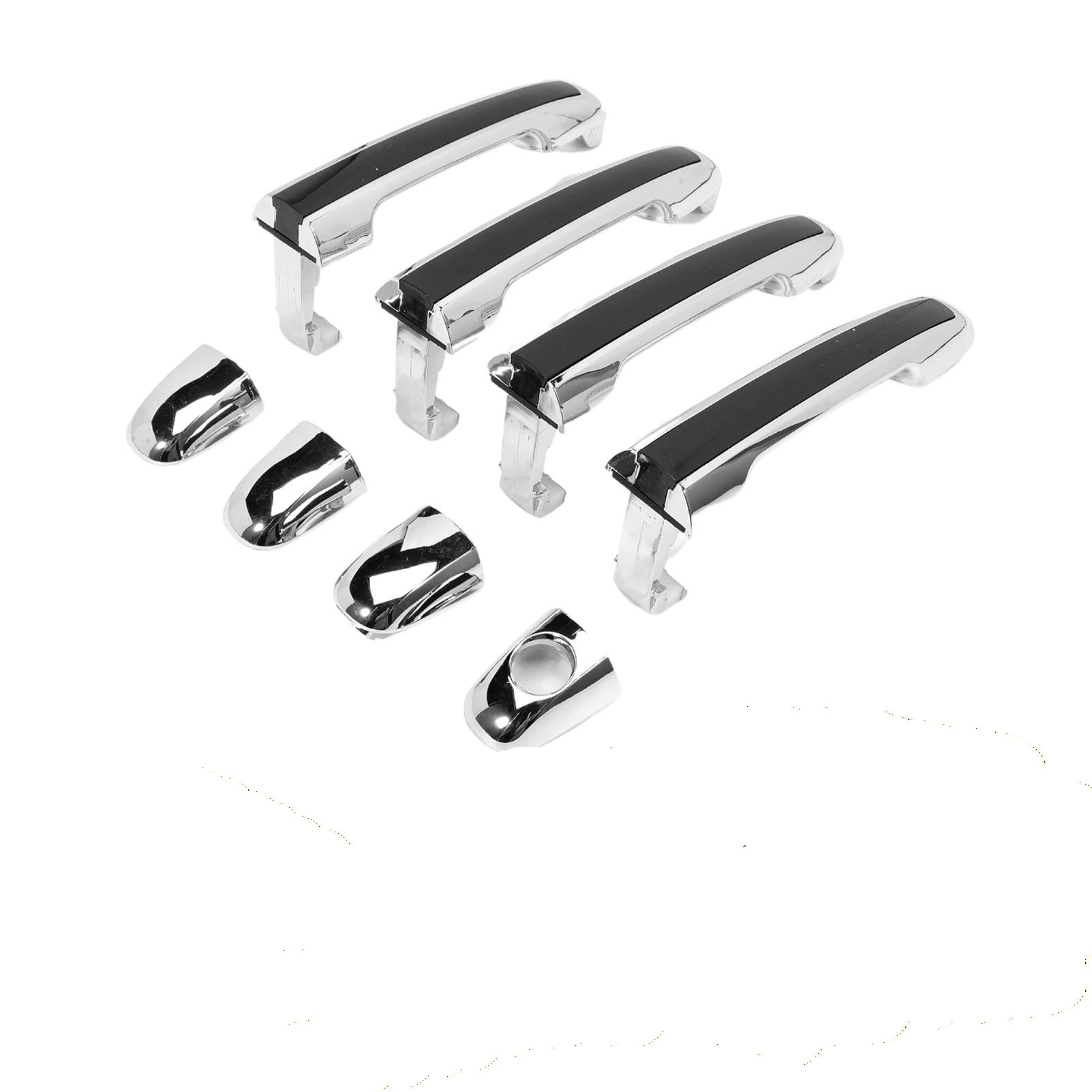 Hcpavext One Color 4 Pcs Exterior Door Handle Chrome Set 82651-3K000 For Hyundai For Sonata 2005 2006 2007 2008 2009 2010 Front Rear Driver Passenger Side
