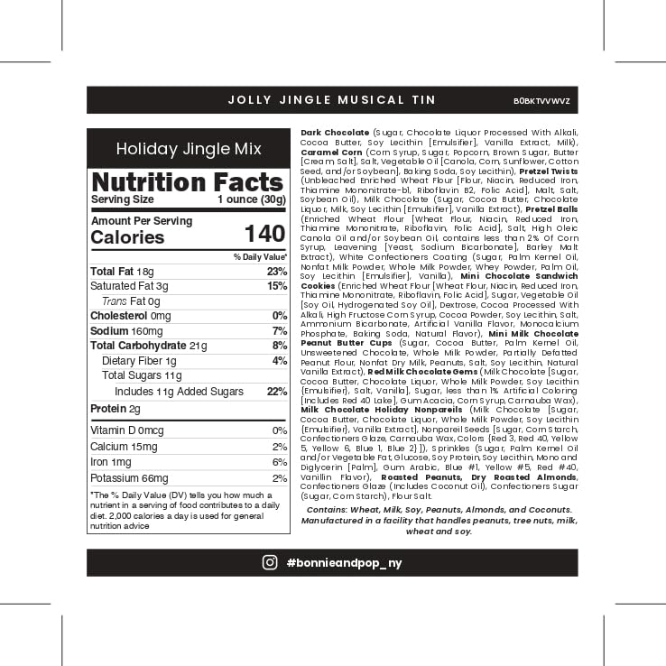 Christmas Gift Basket- Gourmet Food Gifts - Plays Music - Holiday Chocolate and Candy, Sweets and Snacks- Nutcracker Suite- Bonnie and Pop