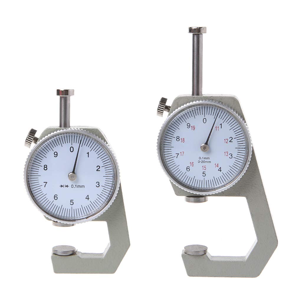 Dial Thickness Gauge 10 20 mm Pelle spessore carta metro tester precisione 0,1 mm