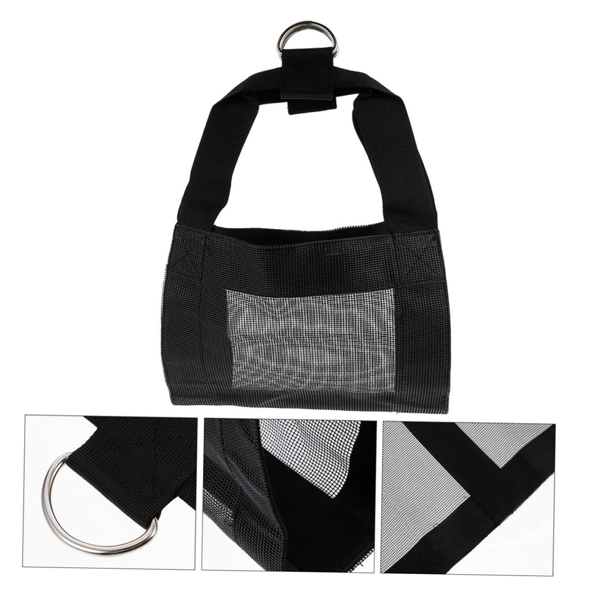 Imbracature in Nylon Nero per Pesare Piccoli Animali 2 Pezzi, Resistenti e Facili da Usare, Adatte per Agnelli e Vicuña in Fattoria