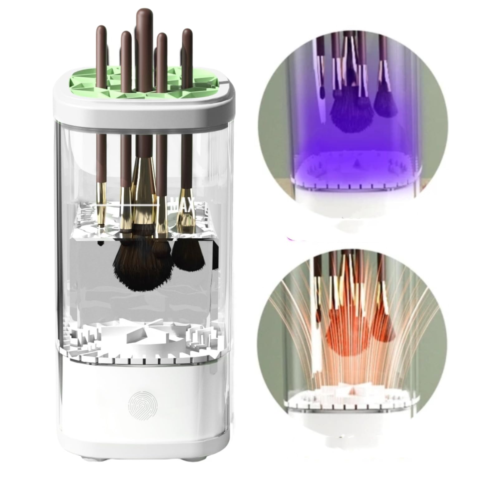 Macchina elettrica per la pulizia dei pennelli da trucco, portatile, automatica, con USB, per tutte le dimensioni, set di pennelli per trucco, fondotinta, contorno, ombretto, pennello per
