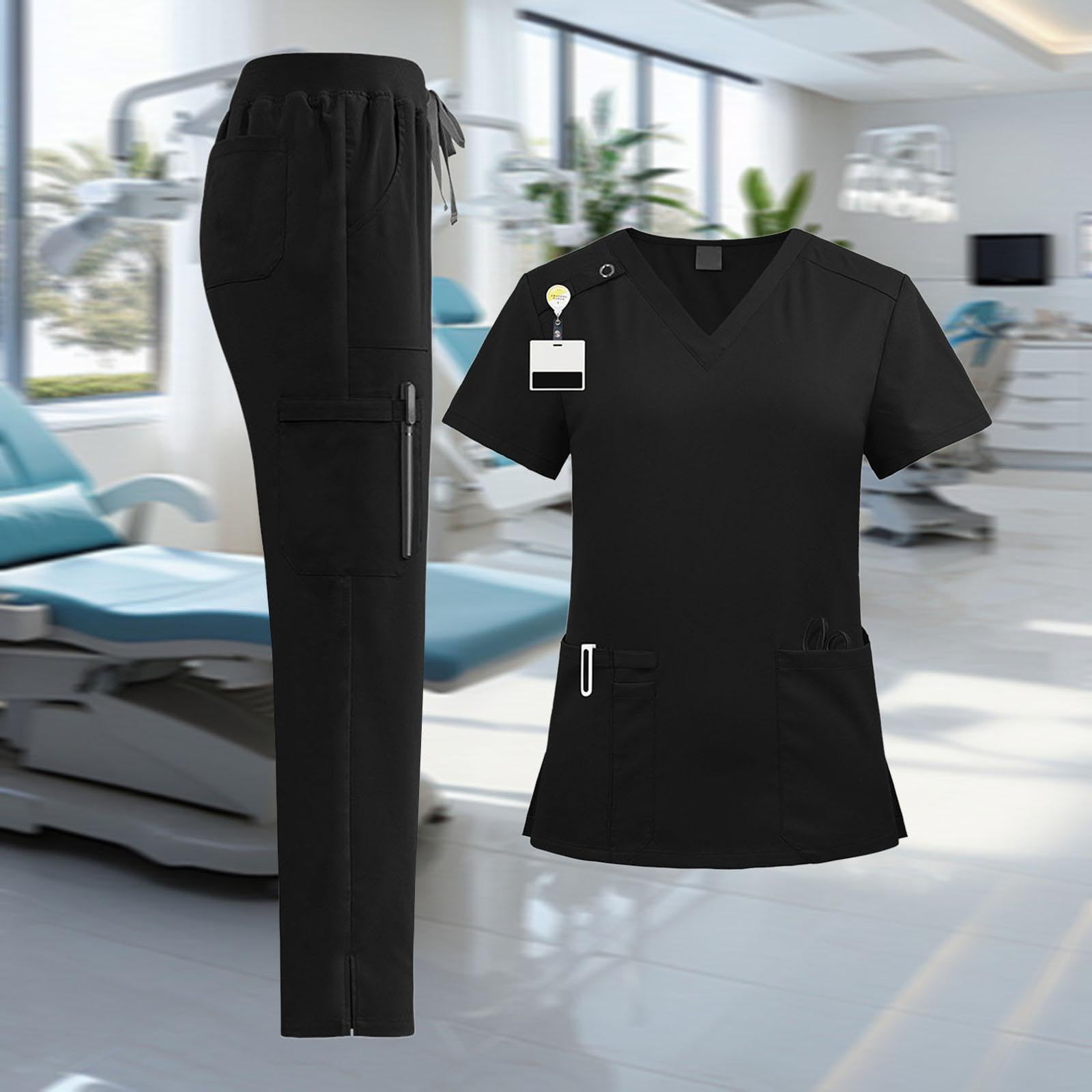 Oshhni Damen Arbeitskleidung Set für Tierpfleger, Elegante Uniform für SPA Und Beauty Center