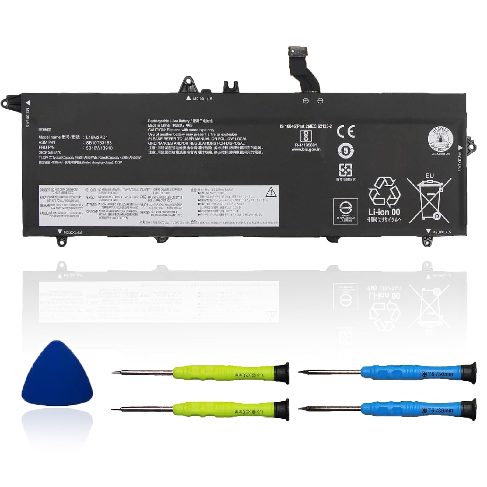 Amazon.com: OUWEE L18M3PD1 Laptop Battery Compatible with Lenovo