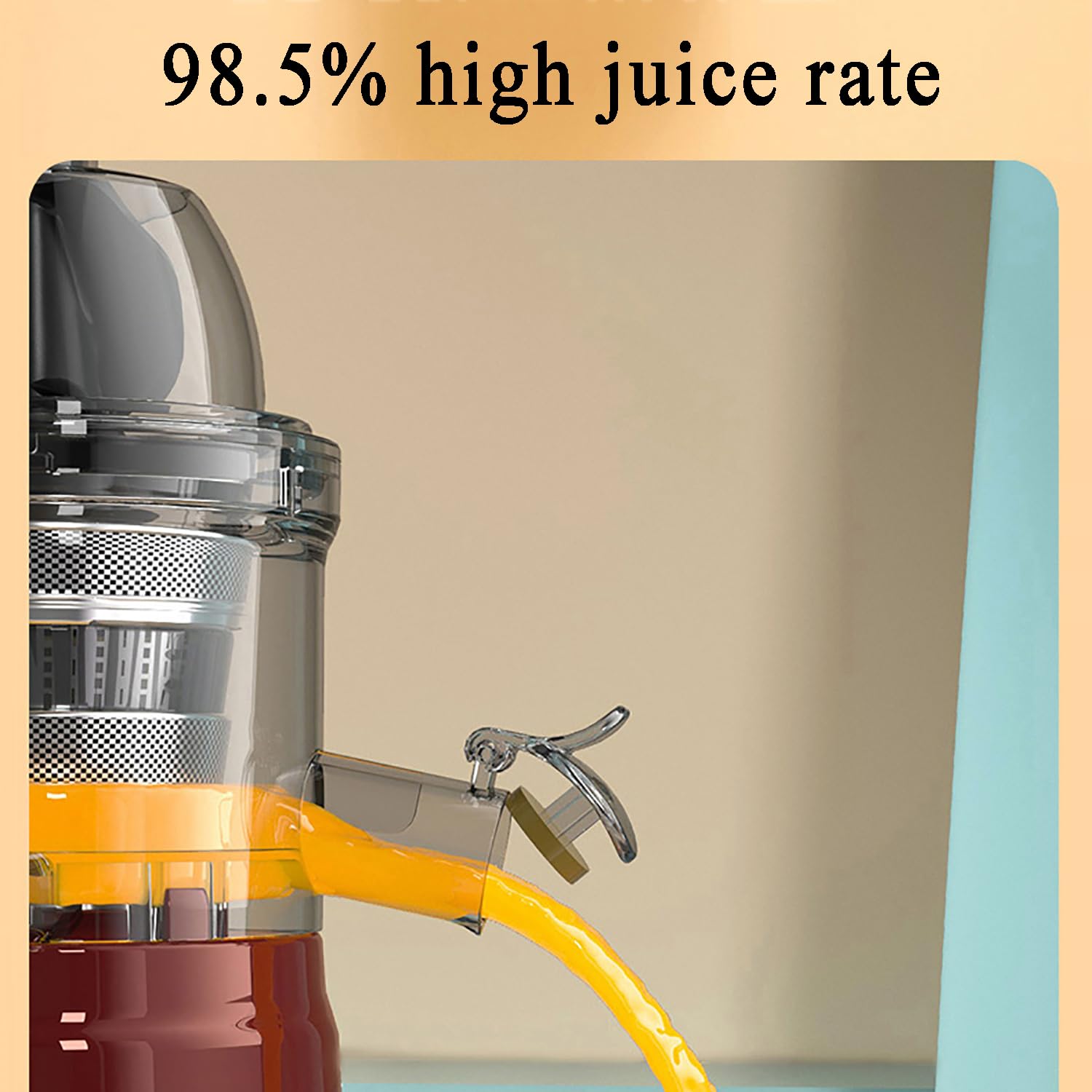 Exprimidor, exprimidor automático de prensado en frío para frutas y verduras enteras, tecnología de extrusión en espiral de baja velocidad de 360 grados para un máximo rendimiento de jugo y