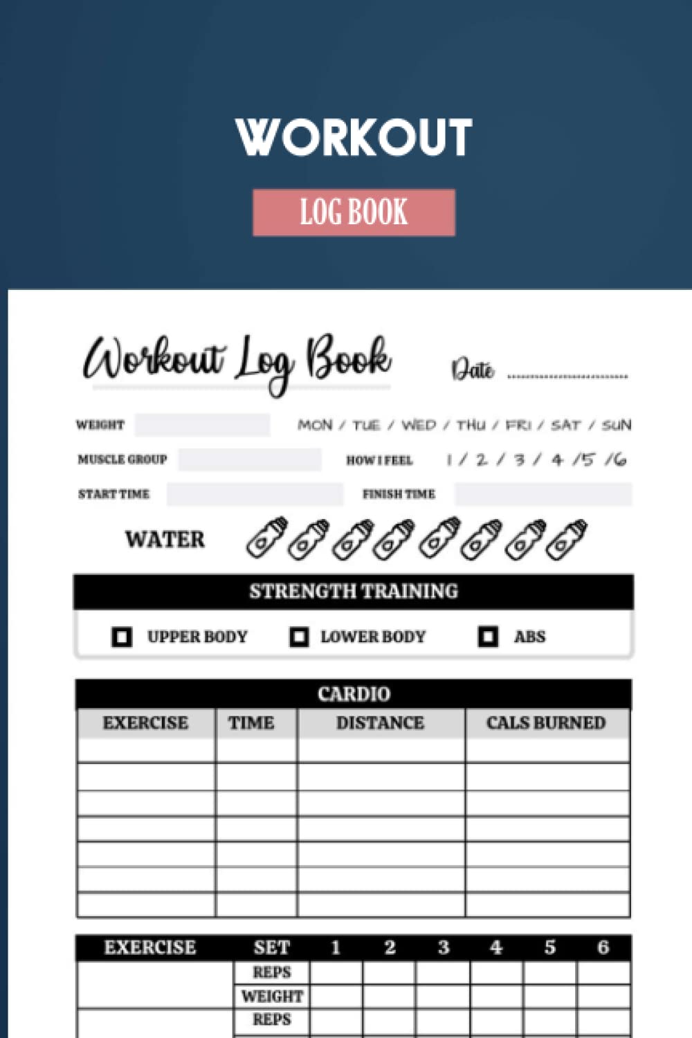 Workout Log Book: Cossac Fitness Journal & Workout Planner - Designed by Experts Gym Notebook, Workout Tracker,Exercise Log Book for adult