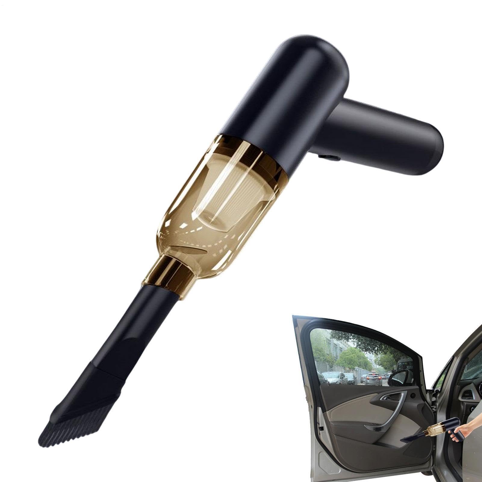 Aspiradora de mano para coche, aspiradora portátil recargable para una potente limpieza interior, ideal para asientos, teclados y accesorios de coche