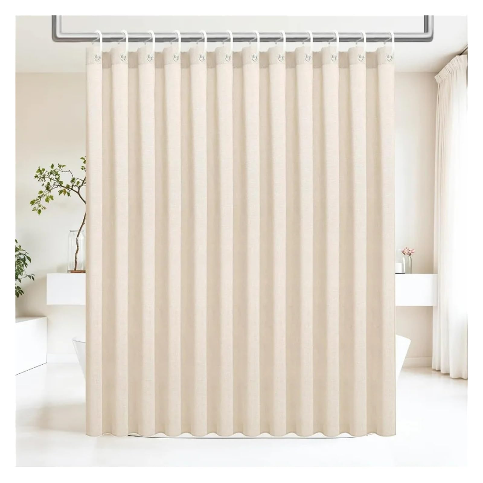 PIGENEQW Shower Liner Cloth Waterproof 183x214cm Thickened Waterproof Shower Curtain with Grommet for Bathroom Accessories Decoration