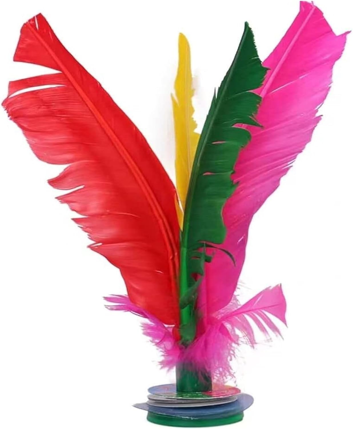 Amazon.co.jp 中国の足の羽根、蹴る鶏の羽の羽根、2 x 羽根、2 個のキック羽根カラフルな中国の Jianzi フットスポーツ