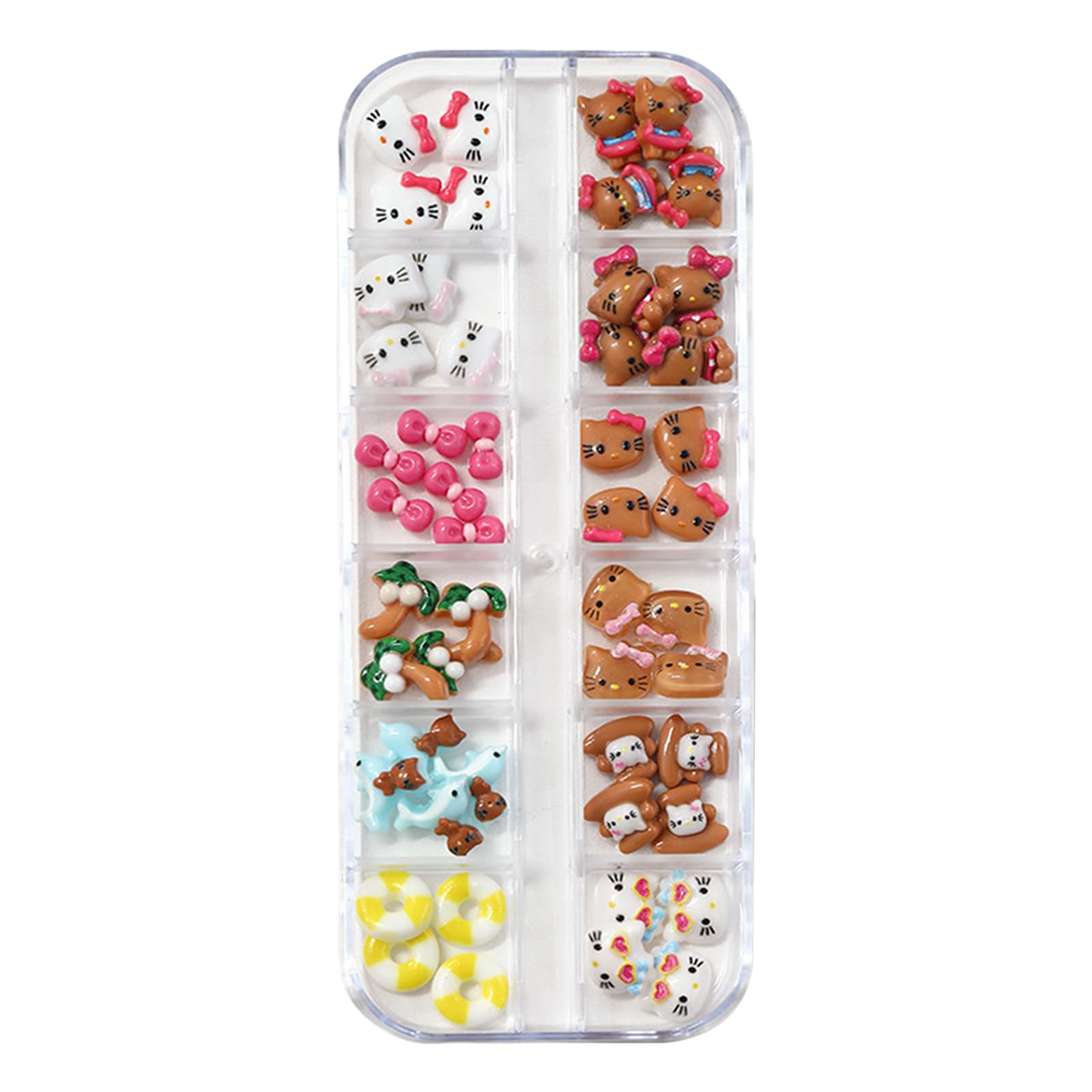 Amazon.co.jp: ネイルパーツ キティ リボン 1ケース入り 可愛い 大きい