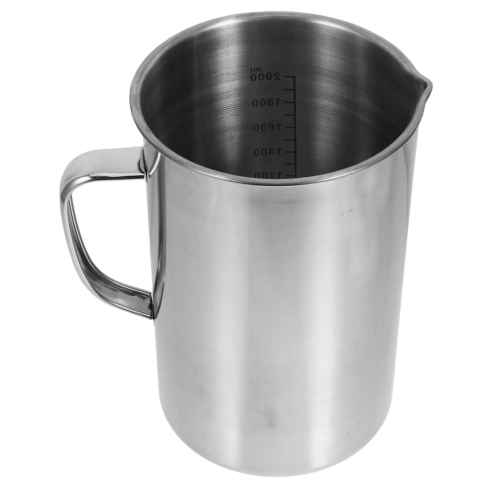Misurino con Graduato in Inox Beccuccio Acciaio 2000ml
