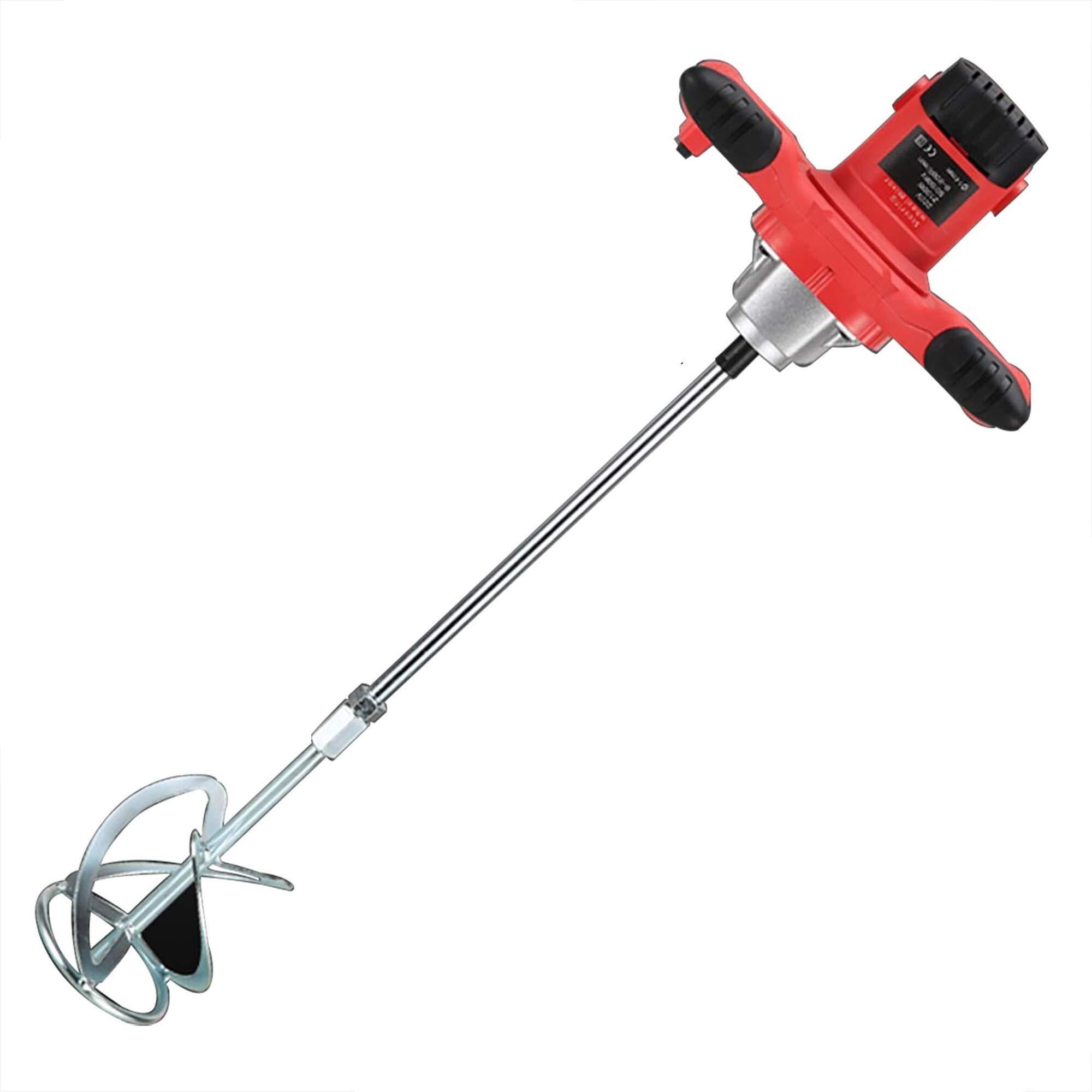 Mezclador de cemento eléctrico, mezclador de taladro de concreto, máquina agitadora de pintura automática de 800 RPM con 6 velocidades ajustables, for mezclar lechada/pintura/mortero/lechada/pintura