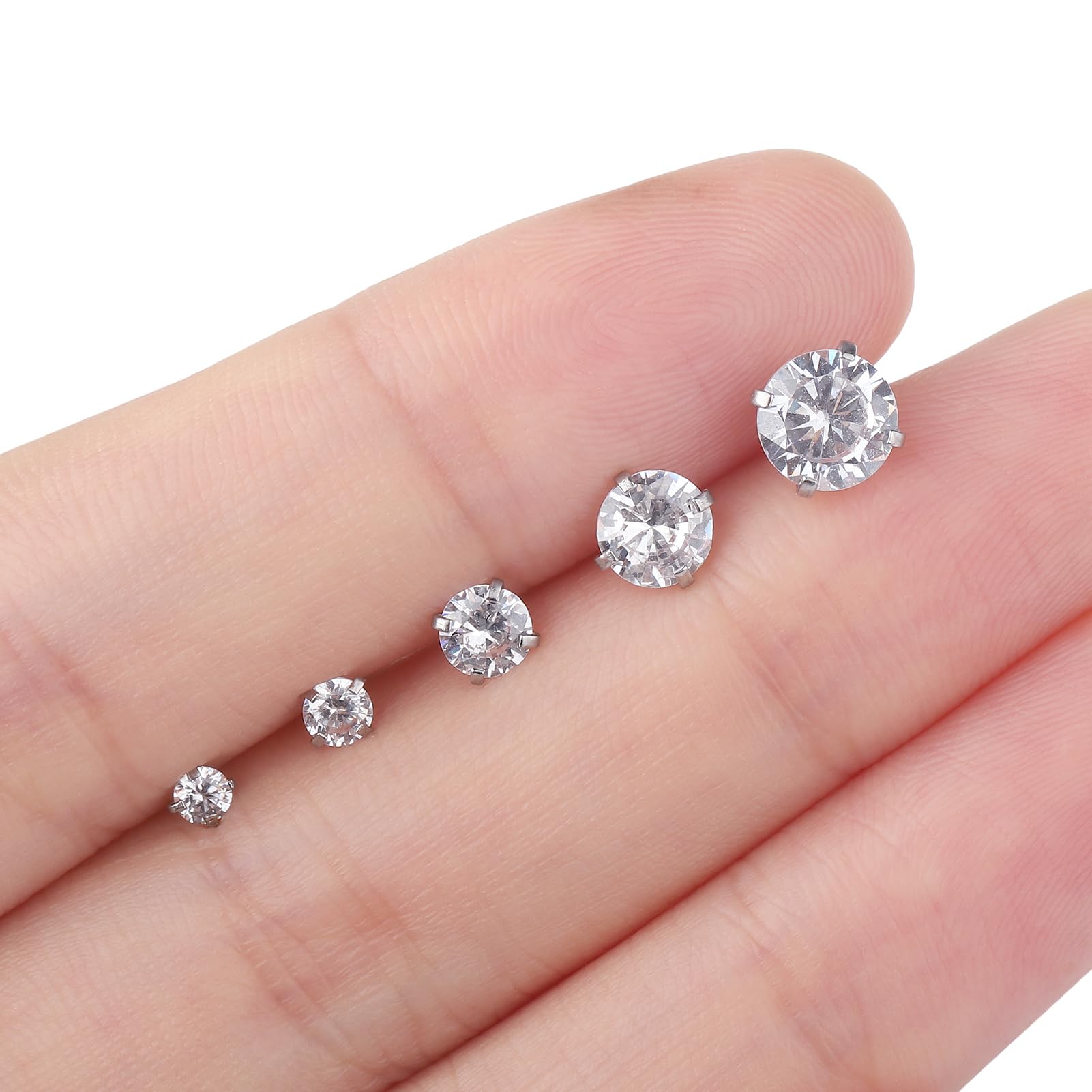 jewellry Cyrkonia hipoalergiczny Stud 20G dla kobiet mężczyzn dziewczyny oświadczenie chrząstka ze stali nierdzewnej Tragus Helix Piercing zestaw biżuterii jewelry