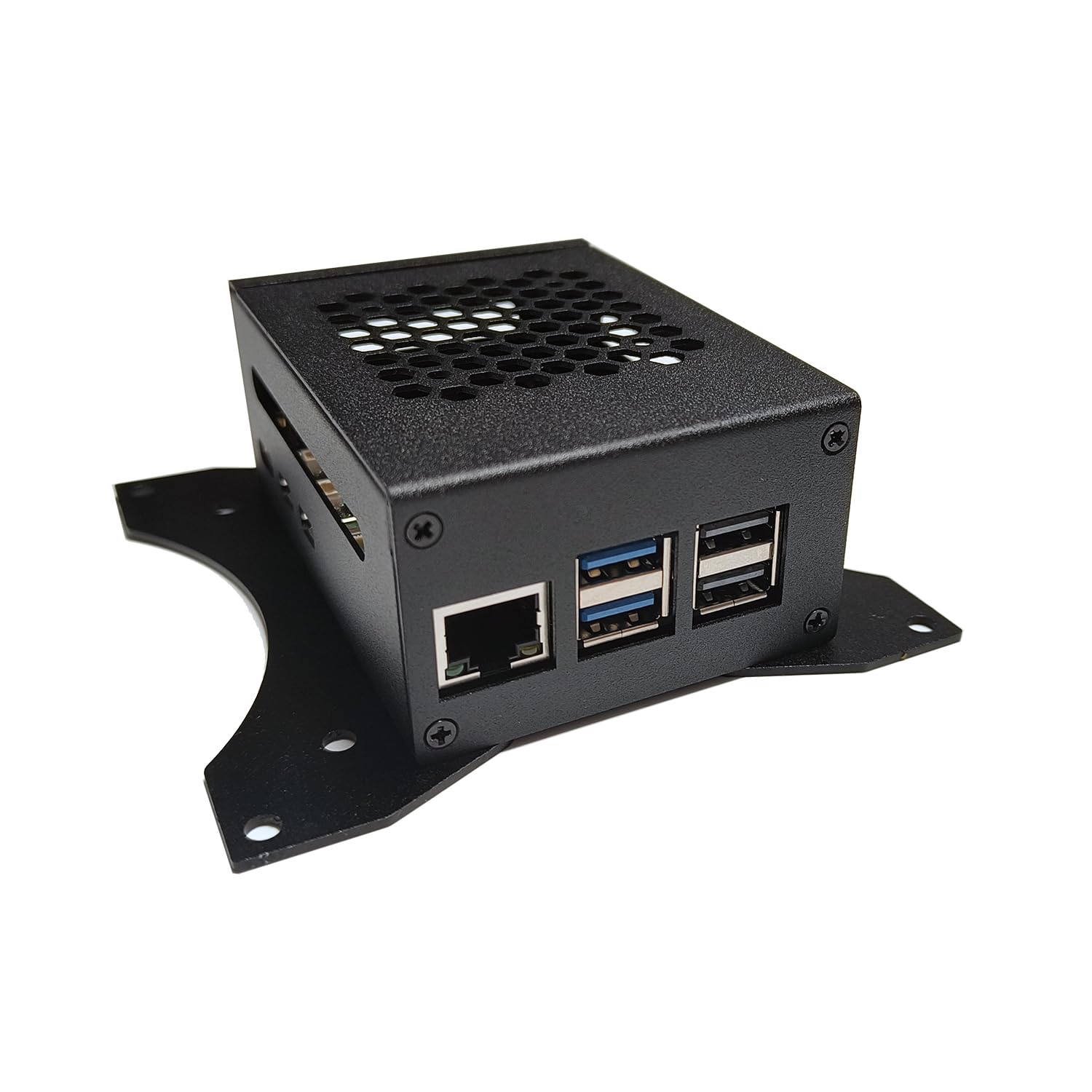 Digitalkey Custodia Big per Raspberry Pi 5 con Supporti VESA Rimovibili e Active Cooler + Shield PCIe M.2 NVMe SSD