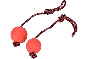 Indestructible Rubber Dog Toy On a Rope for Training, Play, and Dental Care