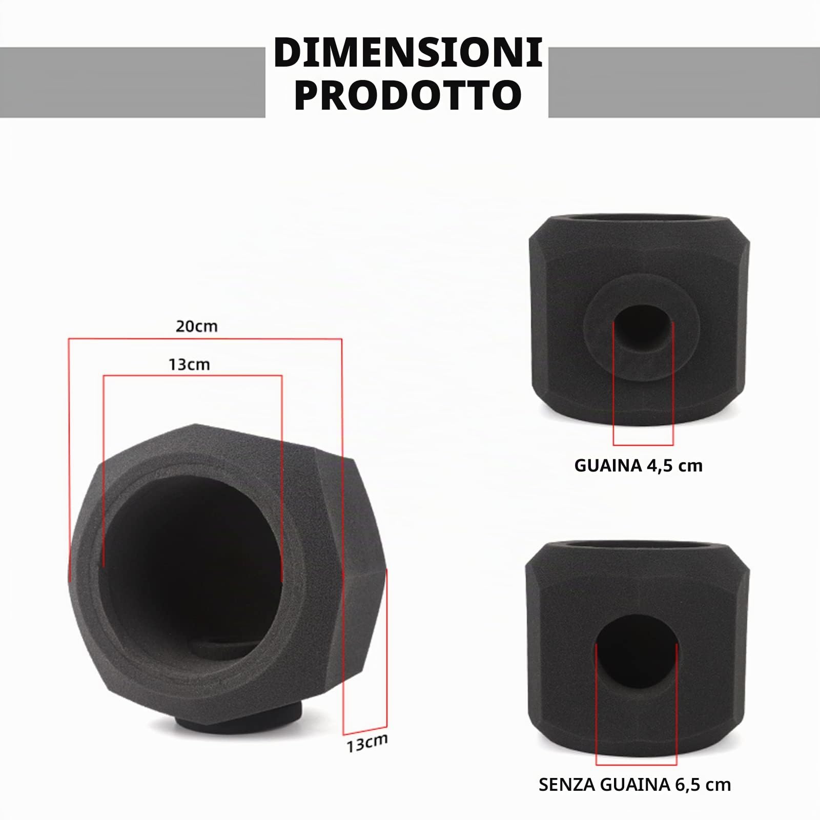 Filtro antipop e paravento per microfono F3, schermo antipop per microfono, per cabina di isolamento vocale da 45 mm-60 mm, attrezzatura portatile per studio, copertura insonorizzata