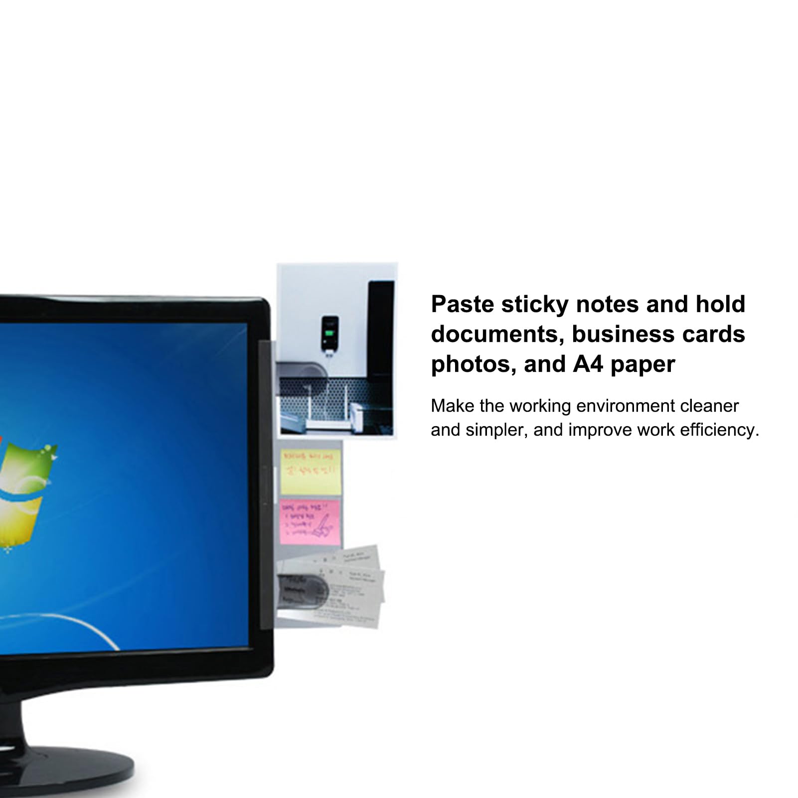 Samuliy Clip porta documenti adesivo per monitor scrivania computer