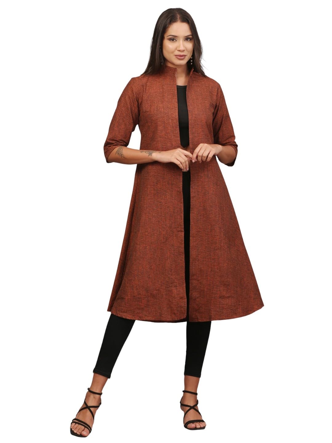 enchanted drapes Rust Women's Cotton Shrug-picture-26