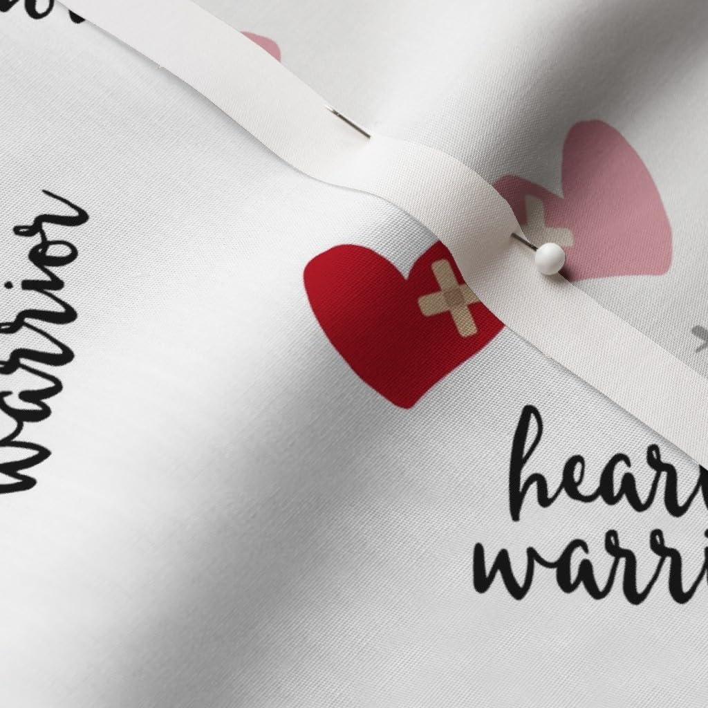 Spoonflower Fabric - Heart Black Red Trendy Printed on Cotton Poplin Fabric by The Yard - Sewing Shirting Quilting Dresses Apparel Crafts