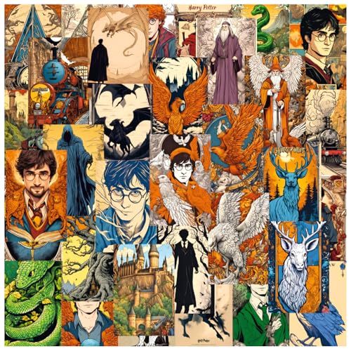 Image of SAW Harry Posters Wall Collage Kit - Pack of 54 (4x6 Inches)| Aesthetic Vintage Music Artwork, Wall Decoration | Hollywood Singer Wall Decor Posters For Living Room, Bedroom, Home and Office