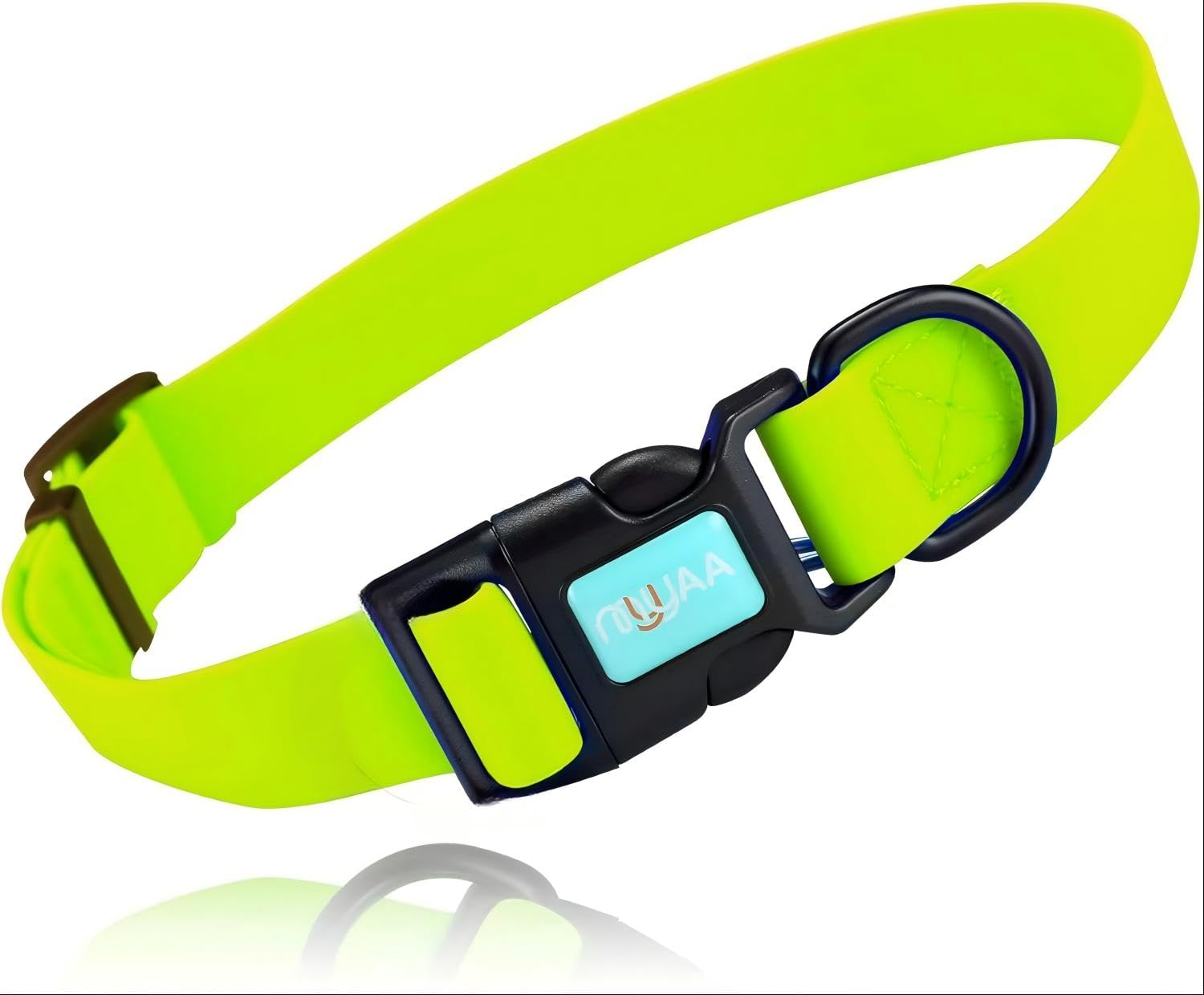 Waterproof Dog Collars,Easy Clean Collar,Adjustable Dog Collars for Small,Medium, Large Dogs (Yellow, M)