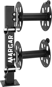 Heavy Duty Double Welding Cable Lead Reel, 360-degree Adjustable Swivel Base, 10 Reel, Accommodates 150 Feet of 1/0 and 125 Feet of 2/0 Cable