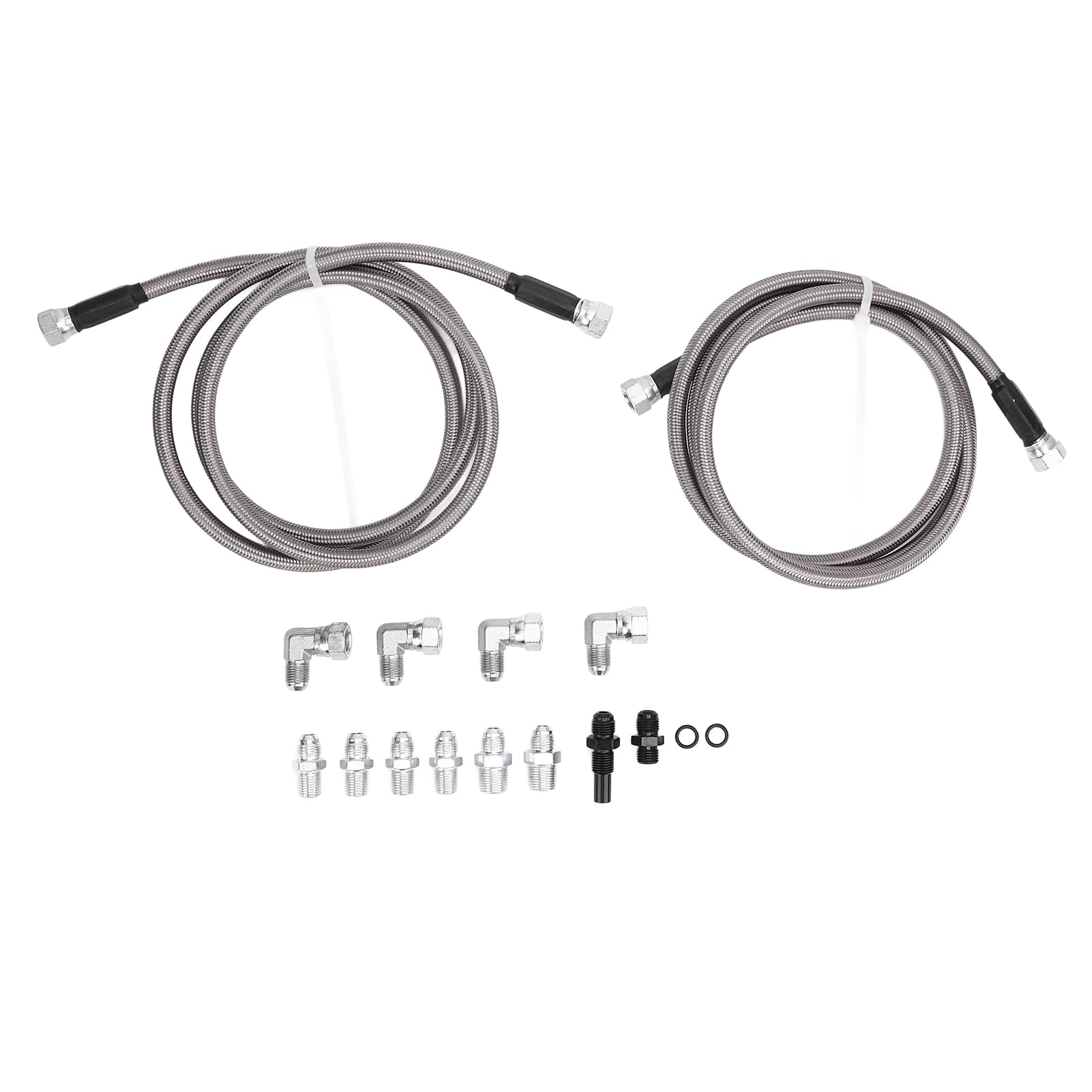 6AN 70 Zoll Getriebeflüssigkeit Ölkühler Schlauchleitungssatz Edelstahl PTFE Ersatz für TH350 TH400 4L80E 4L60E 700R4 AOD