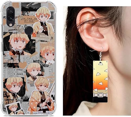 Funda transparente para XIAOMI Redmi Note 77 Pro Demon Killing Corps Team 2 viene con aretes delgados y mate de silicona flexible