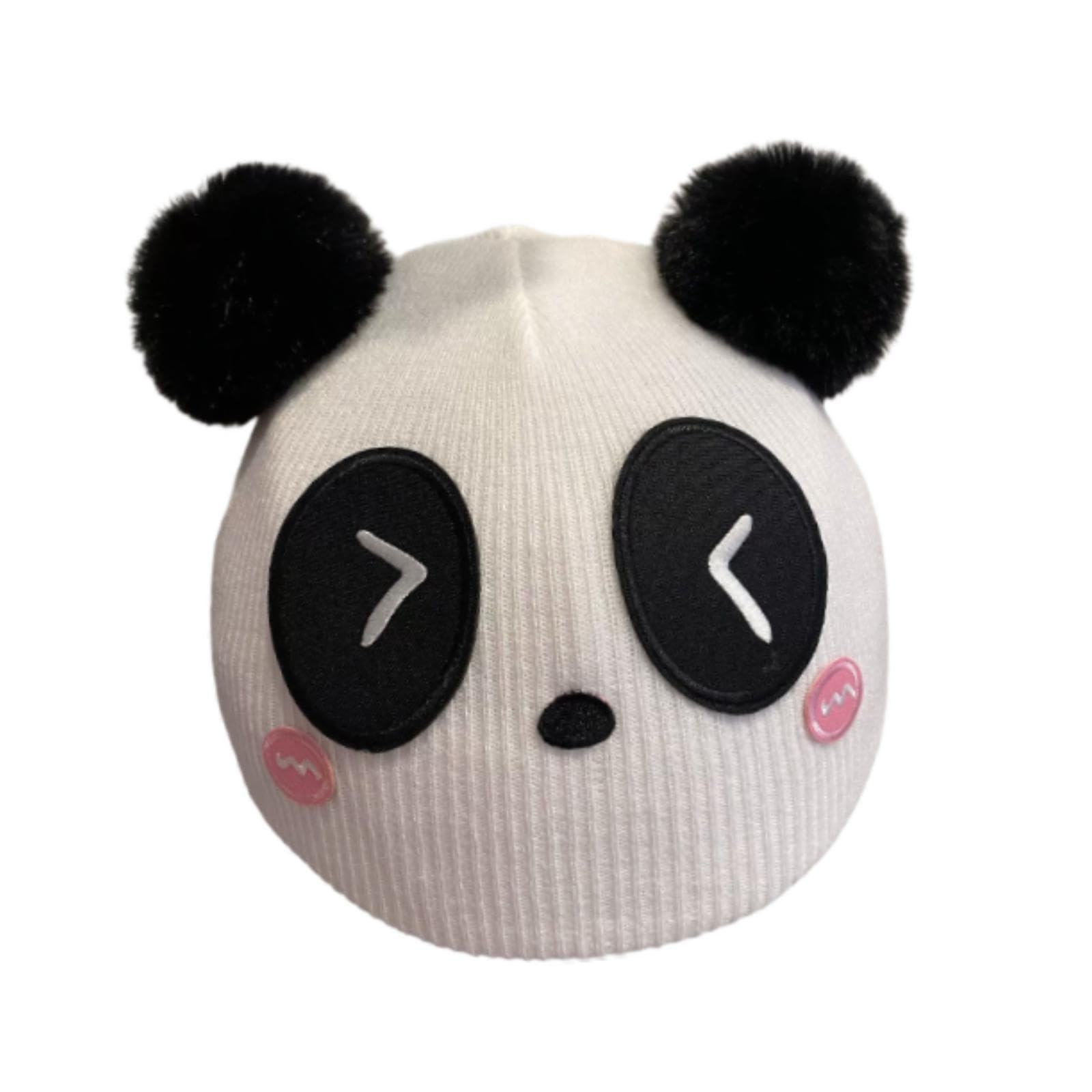 DXEHSEUY Panda Ski Helmet Cover Fun Helmet Decoration for Outdoor Skiing Snowboarding Black White