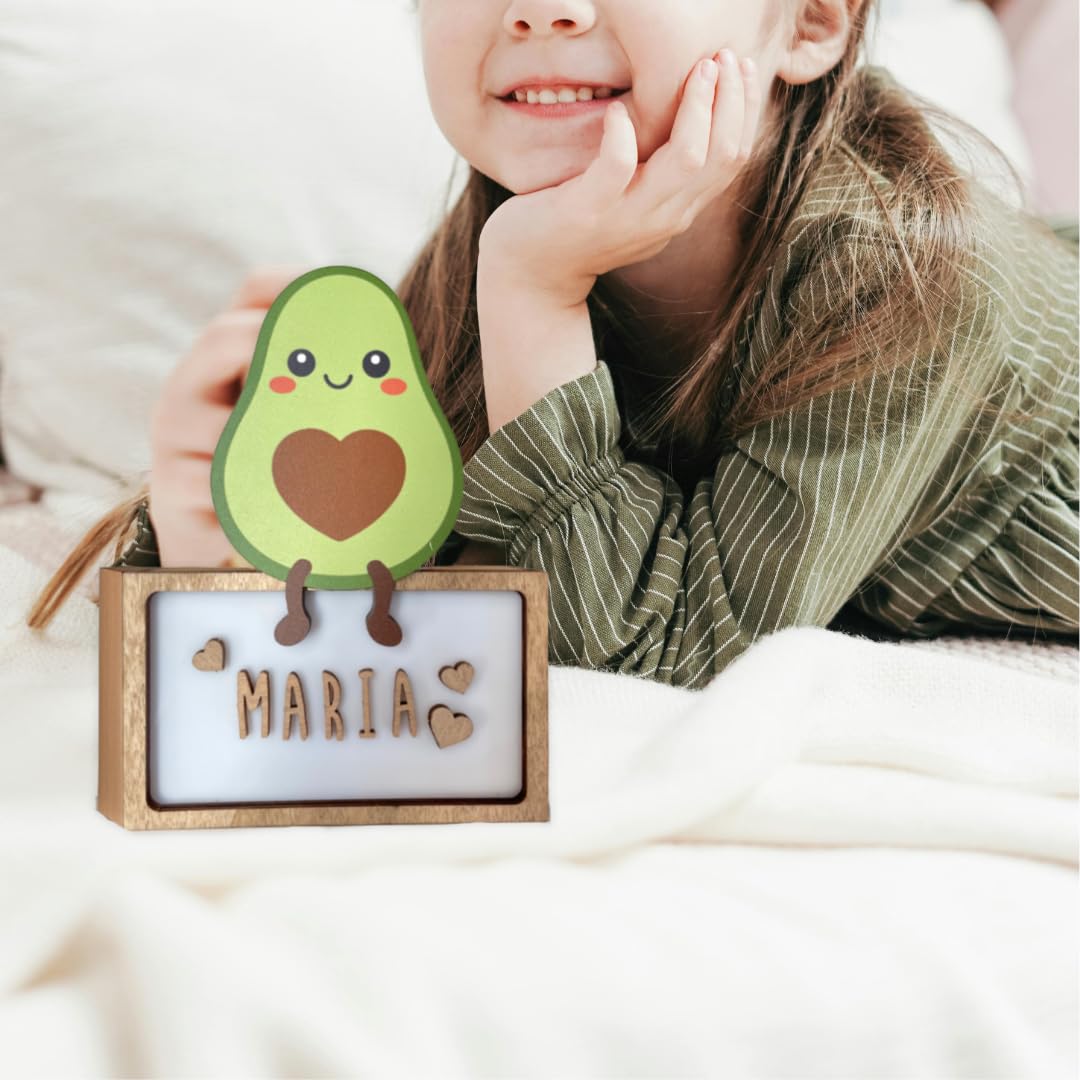 WONDEE Vintiun Regalos Bebé Personalizados Originales, Lámpara Personalizada Bebé Noche de Aguacate - Cosas/Regalos para Bebés Recién Nacido Niño y Niña, Regalo Bebe 6 meses, Regalo bebe 1 año 2 años