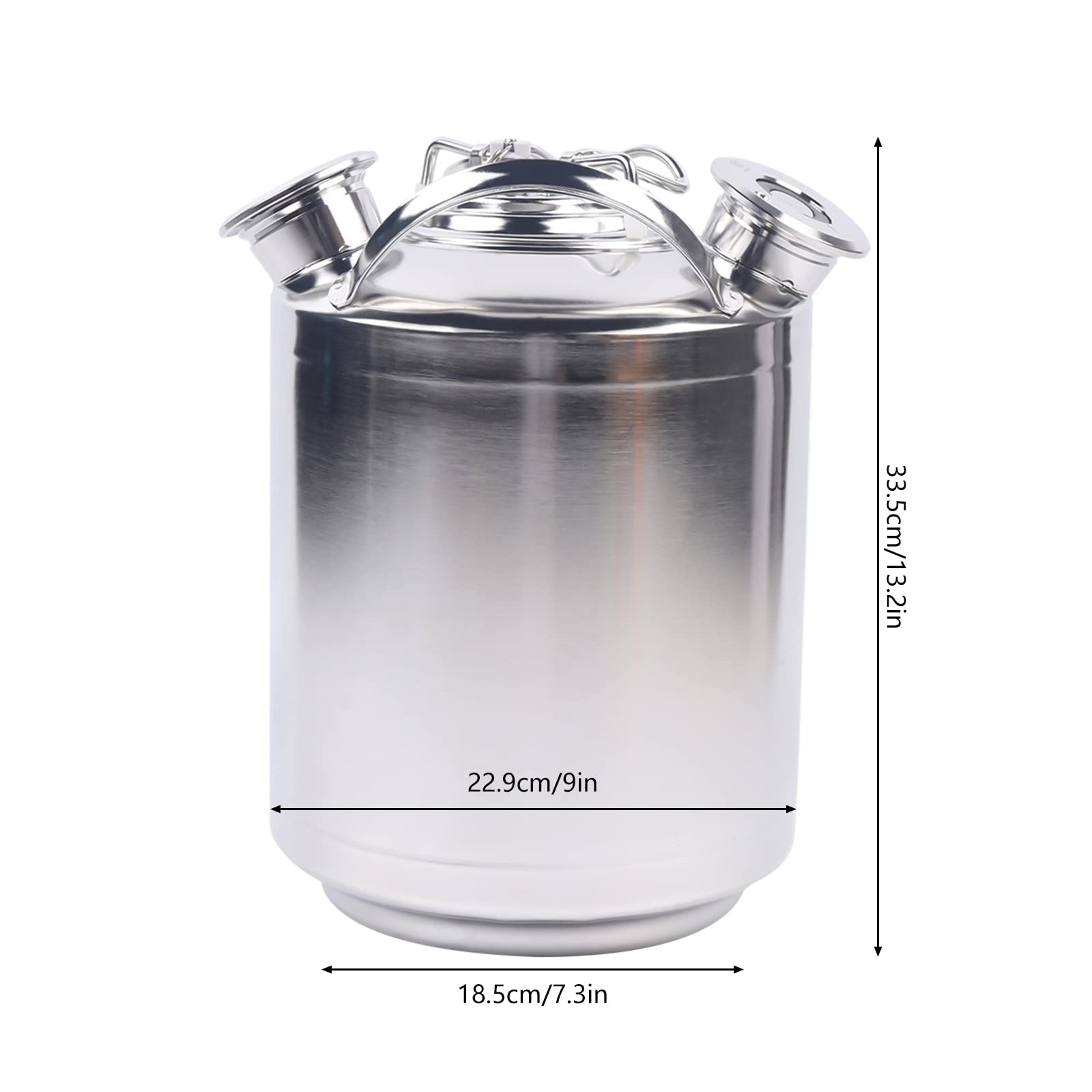 DKTDONG 304 - Botte per la pulizia della birra in acciaio inox, 10 l, contenitore per la pulizia della birra con coperchio, può essere utilizzato per pulire i serbatoi di birra, sillaba, 304