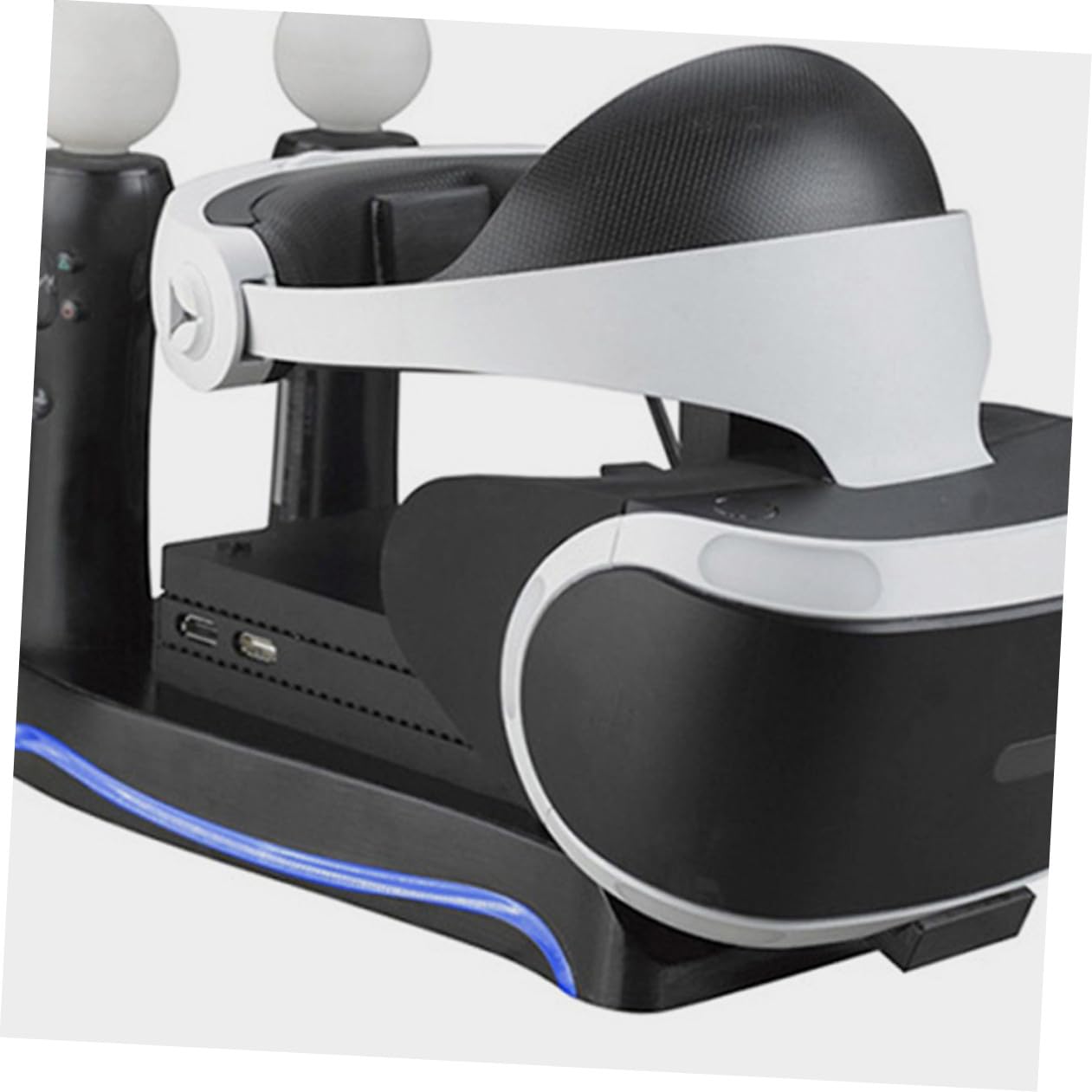 Veemoon Stazione di Ricarica per Controller Vr, Supporto e Organizer in Abs Nero, per Console Gioco Vr, Accessori Gaming