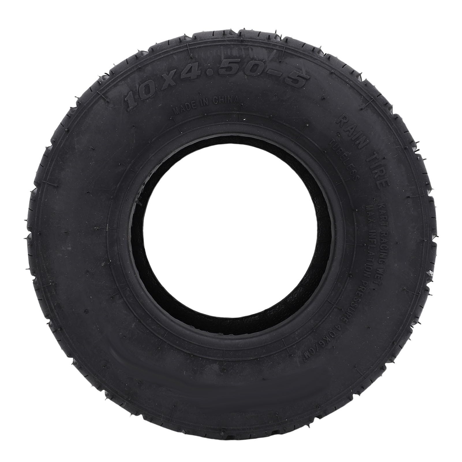 Neumático 10x4.50-5 con Formulación de Caucho de Larga Duración, Tracción Húmeda Antideslizante, Construcción Estable de 4 Capas, Agarre de Tracción en el Hombro, Reemplazo
