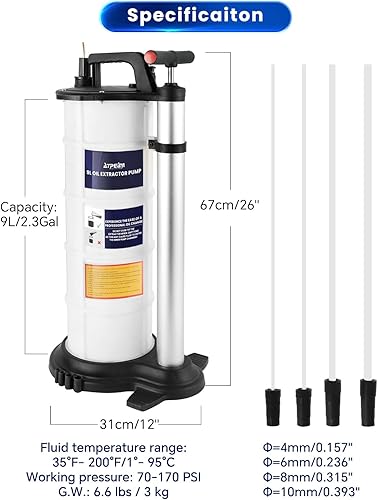 Miniatura 3 de ATPEAM - Extractor de Aceite al Vacío y Líquido  Extractor Manual de Aceite del Motor, Extractor de Aceite al Vacío y Líquido, Bomba, Removedor de