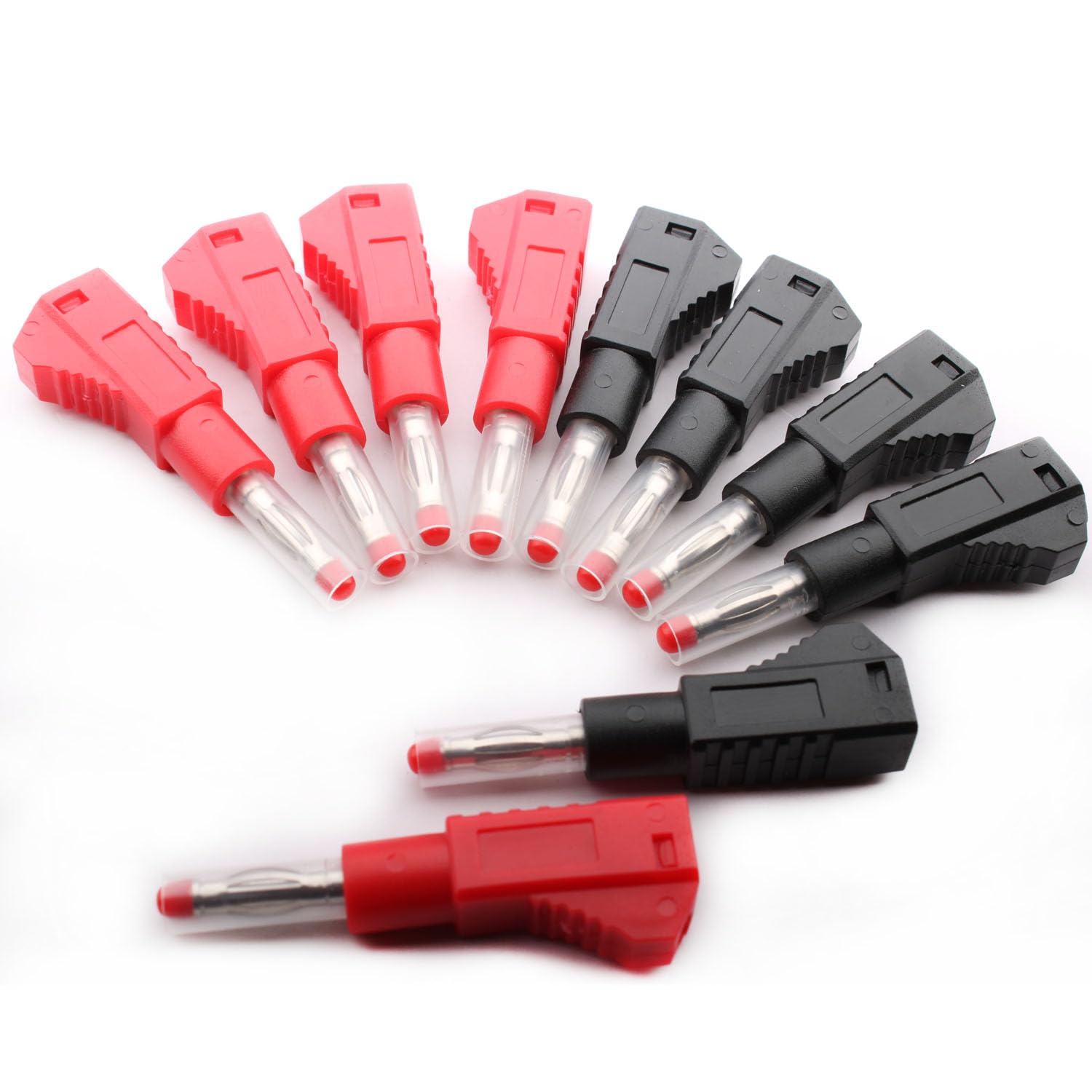 Spine A Banana 4mm - 10 Pezzi (5 Rosse + 5 Nere) Per Multimetri, Saldabili, Impilabili - Foto 3