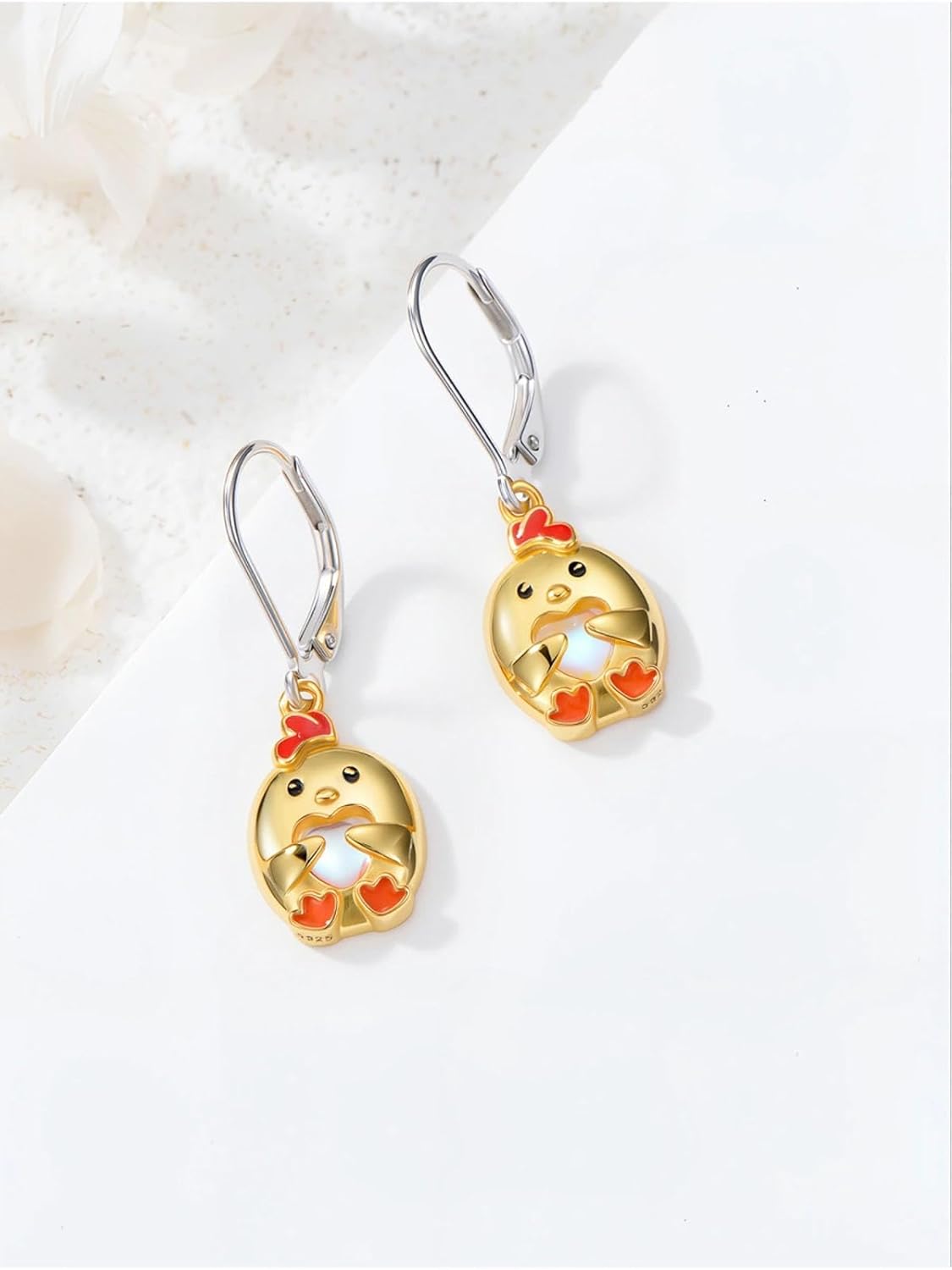 Bee/Panda/Dog/Cat/Duck/Chicken/Penguin Earrings for Women 925 Sterling Silver Cute Animals Dangle Earrings Animal Jewelry Gifts for Women