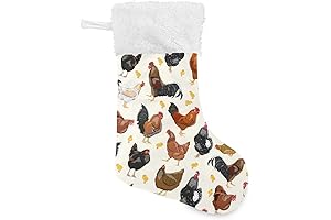 Hens Roosters And Chickens Christmas Stockings 17.7 Inch Christmas Hanging Socks For Party Decoration