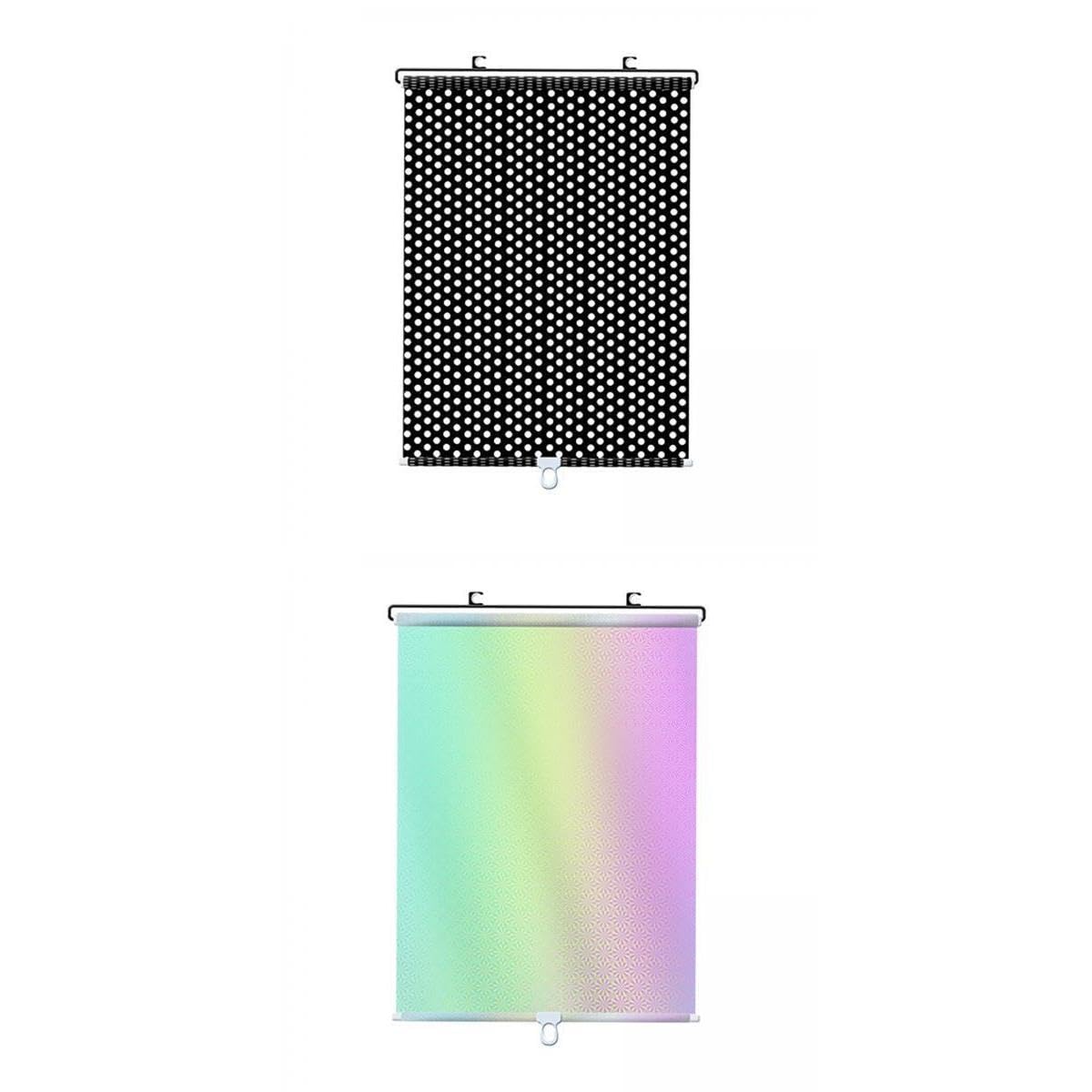 Enakshi® 2x Sun Shade Curtain Privacy Drape 50x125cm Argent and 50x125cm Black Dots|Home & Garden | Window Treatments & Hardware | Curtains Drapes & Valances-image-44