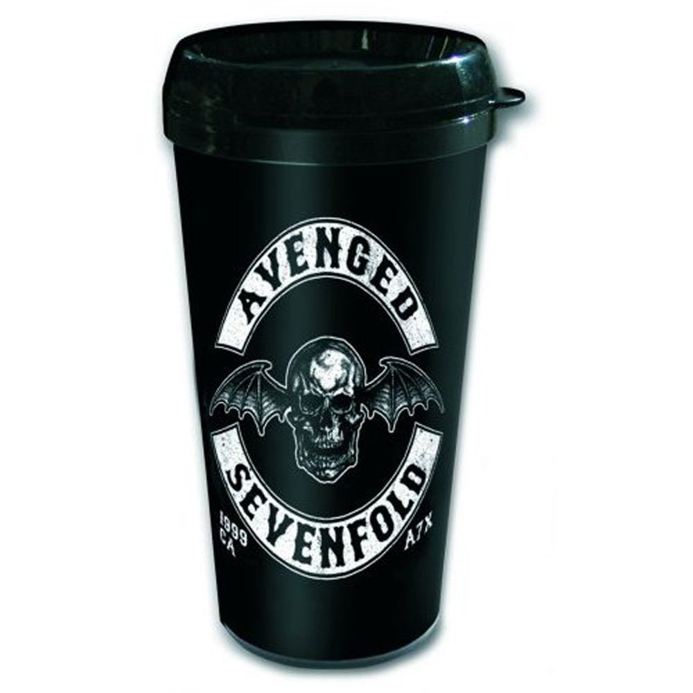 Empireposter Black Avenged Sevenfold Travel Mug: Death Bat Crest With Plastic Body
