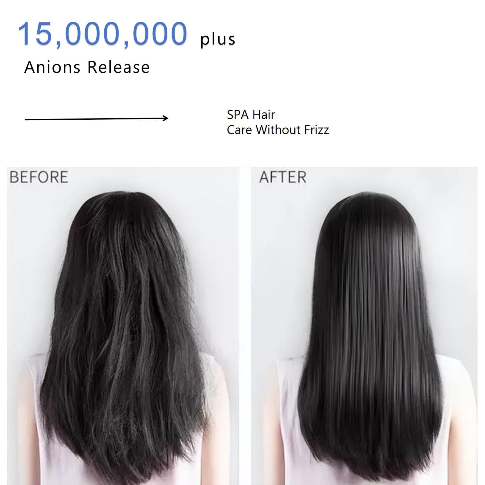 Secador de pelo, secador de pelo con difusor, con motor de 110,000 rpm, secador profesional de alta velocidad para secado rápido, secador de pelo iónico de bajo ruido, 4 temperaturas y 2 7
