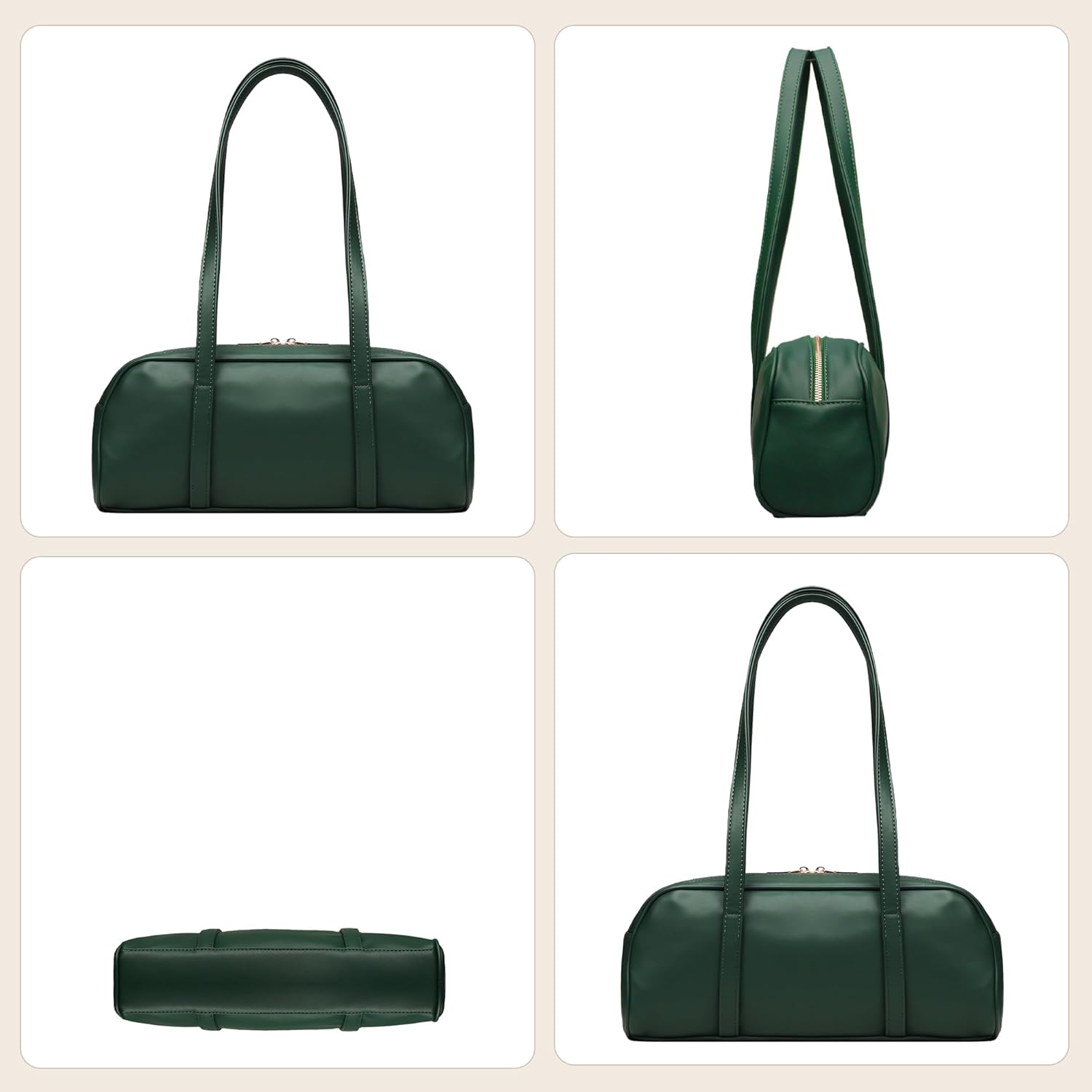 Swing Zip Shoulder Bag for Women Vegan Leather Shoulder Handbag Top-Handle Hobo Bags Trendy Purse - Image 7