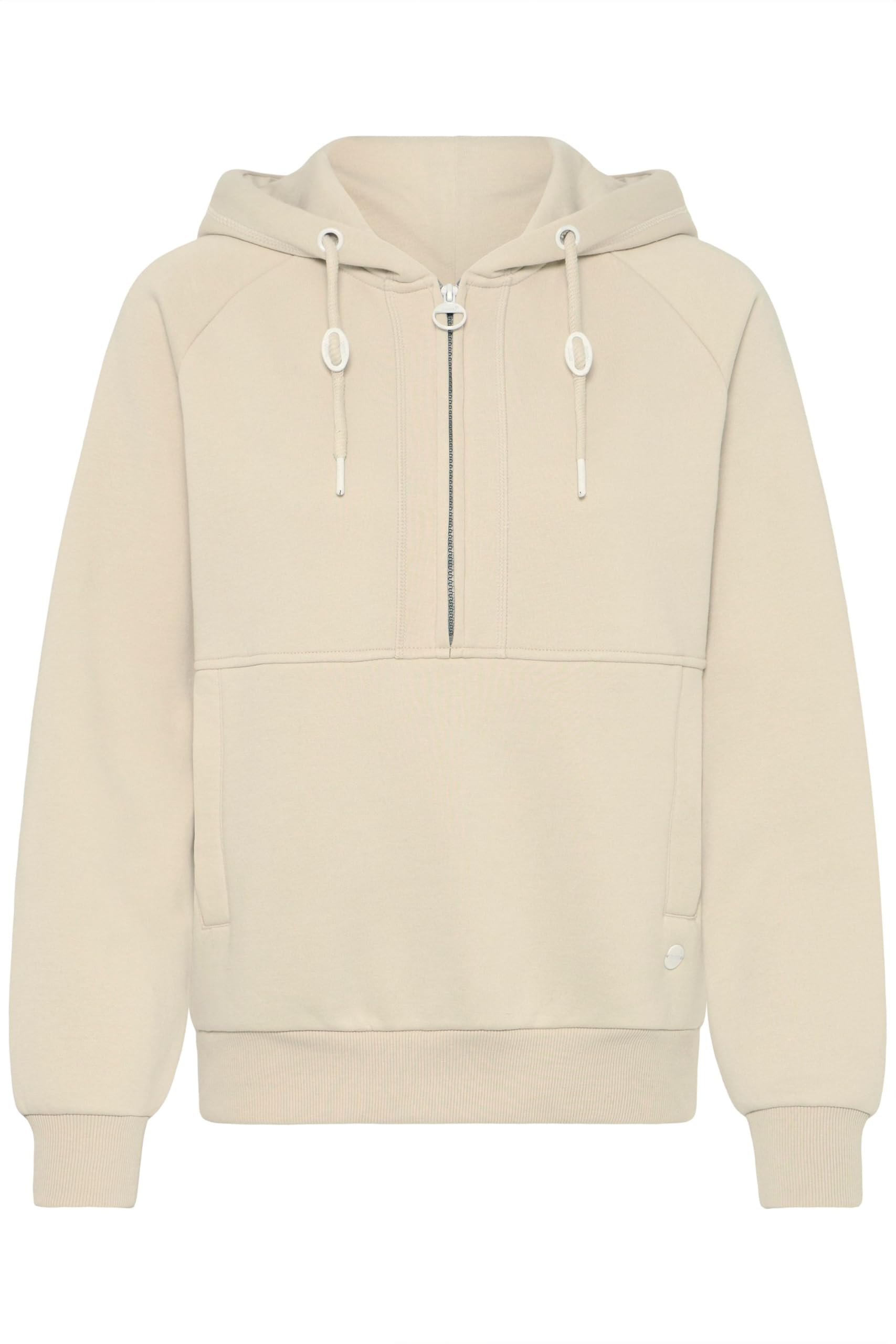 OXMO OXAndrea Damen Kapuzensweatjacke Sweater Pullover mit Kapuze Kordelzug Eingrifftaschen Rippbündchen Regular fit