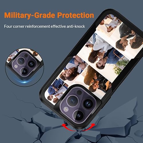 Miniatura 5 de Funda personalizada para teléfono con fotos para iPhone 11, 15 Pro Max, 14, 13 Plus 12, con protección MagSafe personalizada resistente, a prueba de