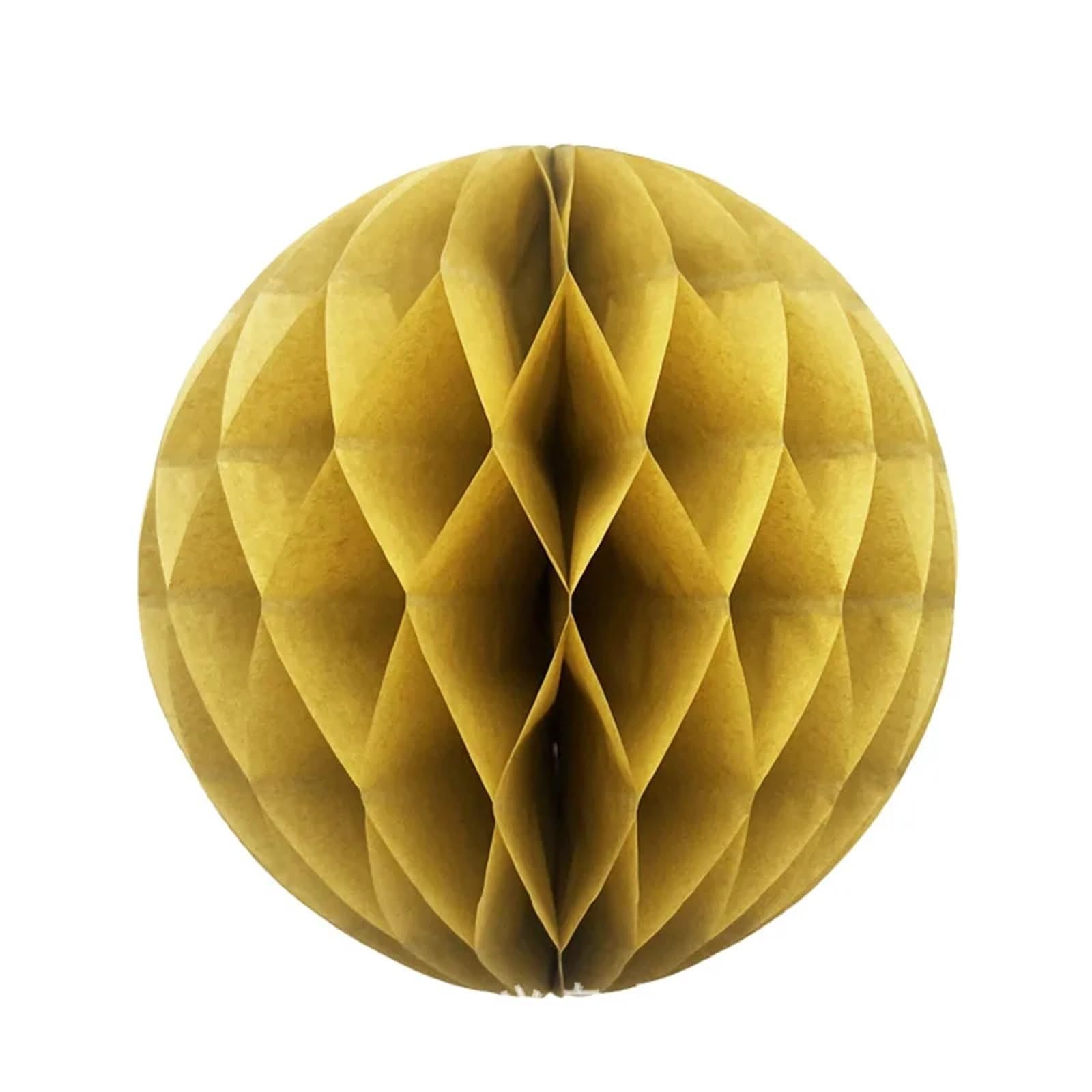 Paper Pom Poms 10Pcs Honeycomb Ball Wedding Room Column Background Decoration House(Gold01,25CM)