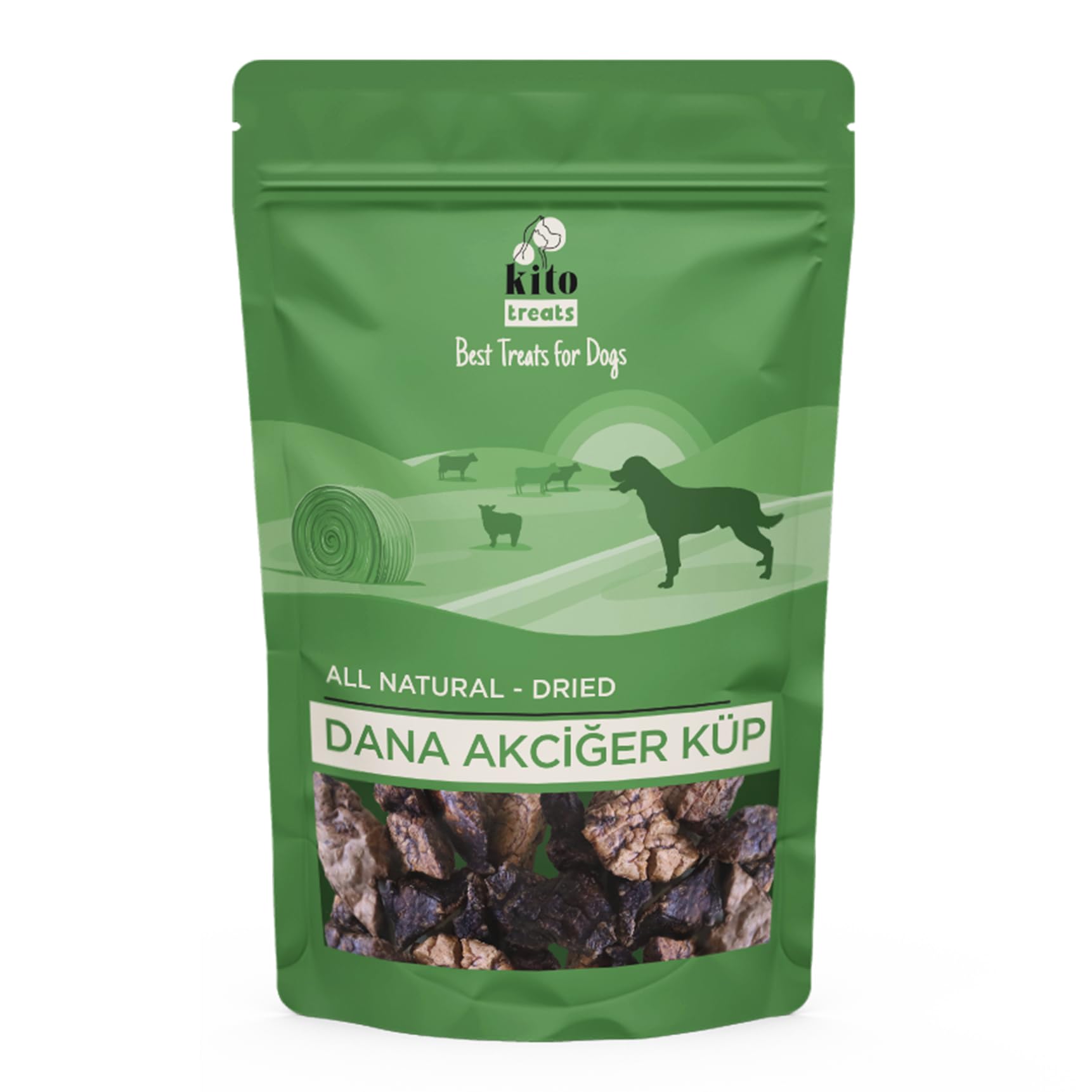 Kito Dana Akciğer Küp Atıştırmalık Köpek Ödül Maması%100 Doğal, Glutensiz, Organik 100 gr (Dog Treat)