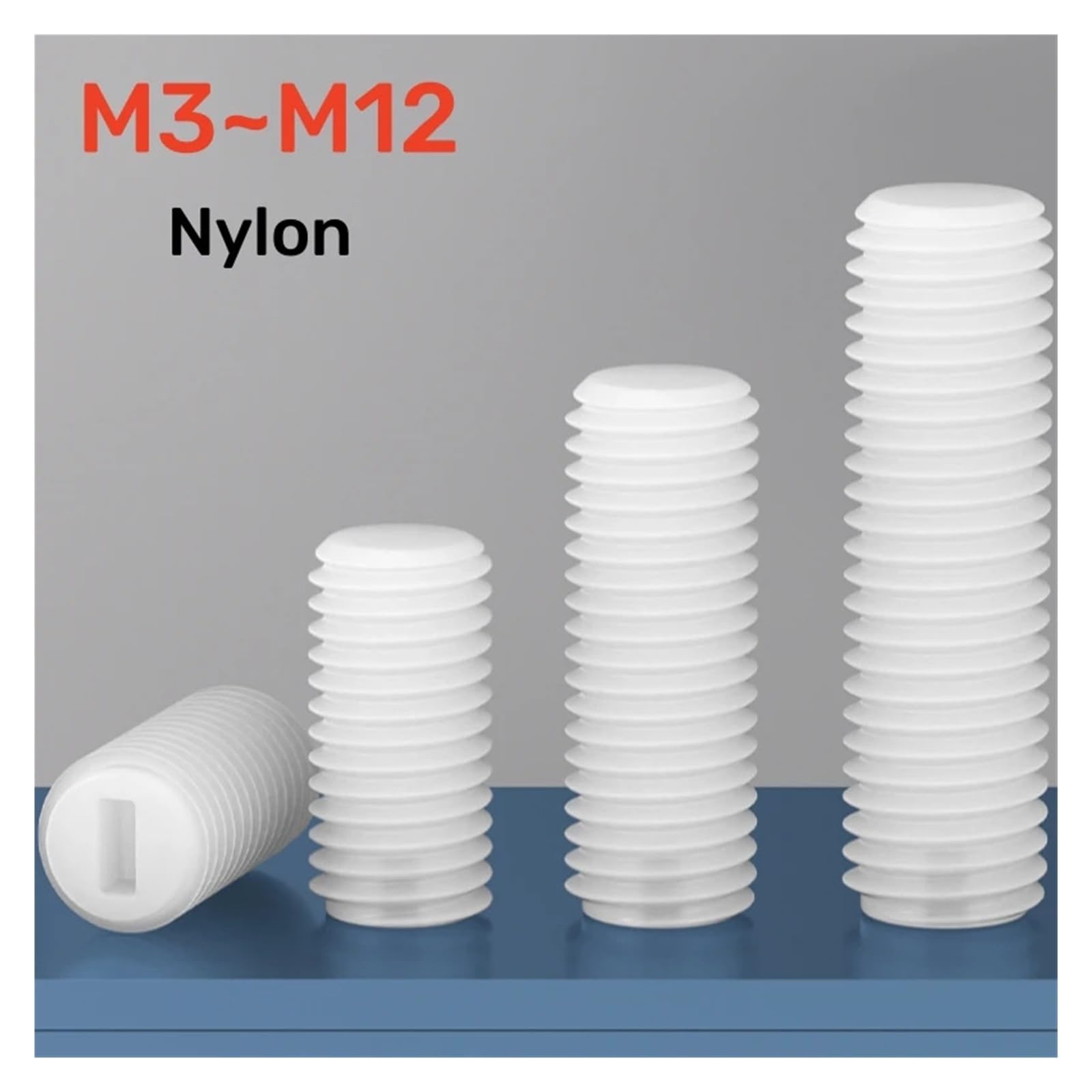 Kunststoff Zylinderschrauben Innensechskant Weiß Nylon DIN 912 M3,4,5,6,8,10,12 Kunststoff Zylinderschrauben Innensechskant Weiß Nylon DIN 912 M3,4,5,6,8,10,12